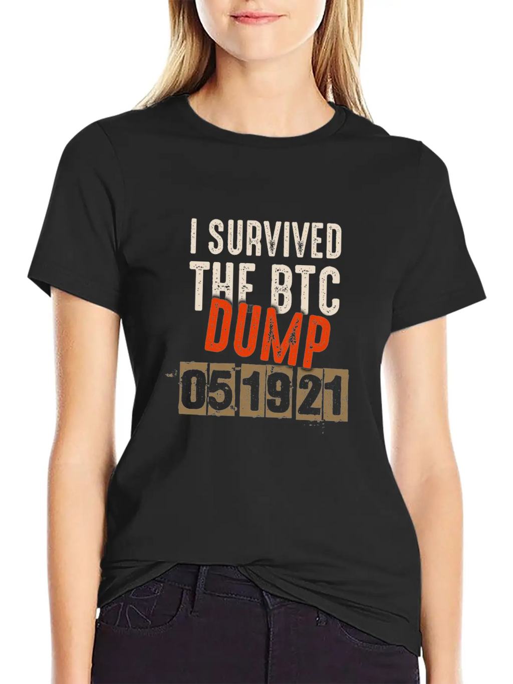 I Survived The 051921 BTC Dump - Cryptocurrency Stylish Everyday T-Shirt – Unisex Basic Cotton Tee