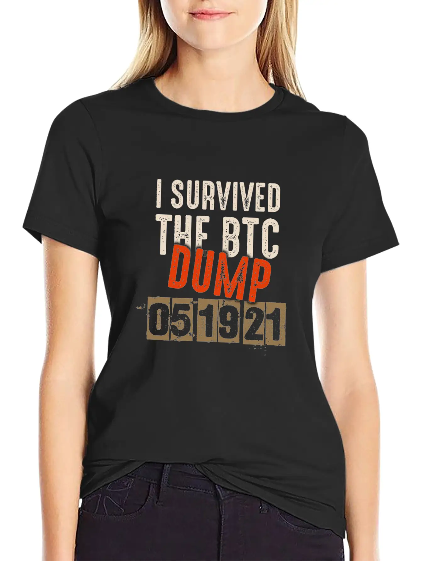 I Survived The 051921 BTC Dump - Cryptocurrency Stylish Everyday T-Shirt – Unisex Basic Cotton Tee