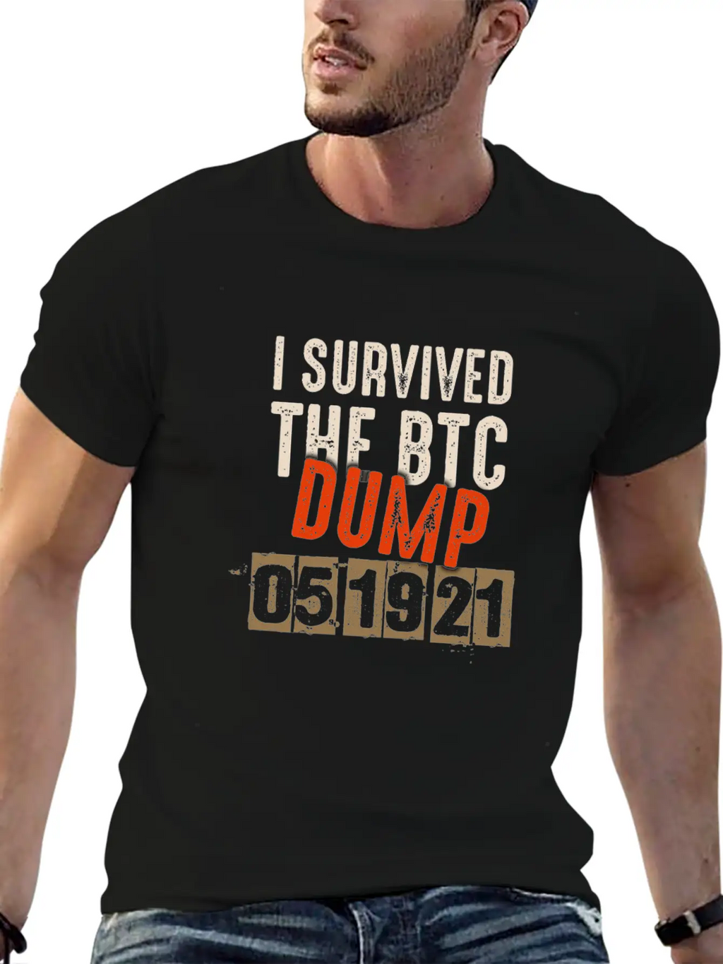 I Survived The 051921 BTC Dump - Cryptocurrency Stylish Everyday T-Shirt – Unisex Basic Cotton Tee