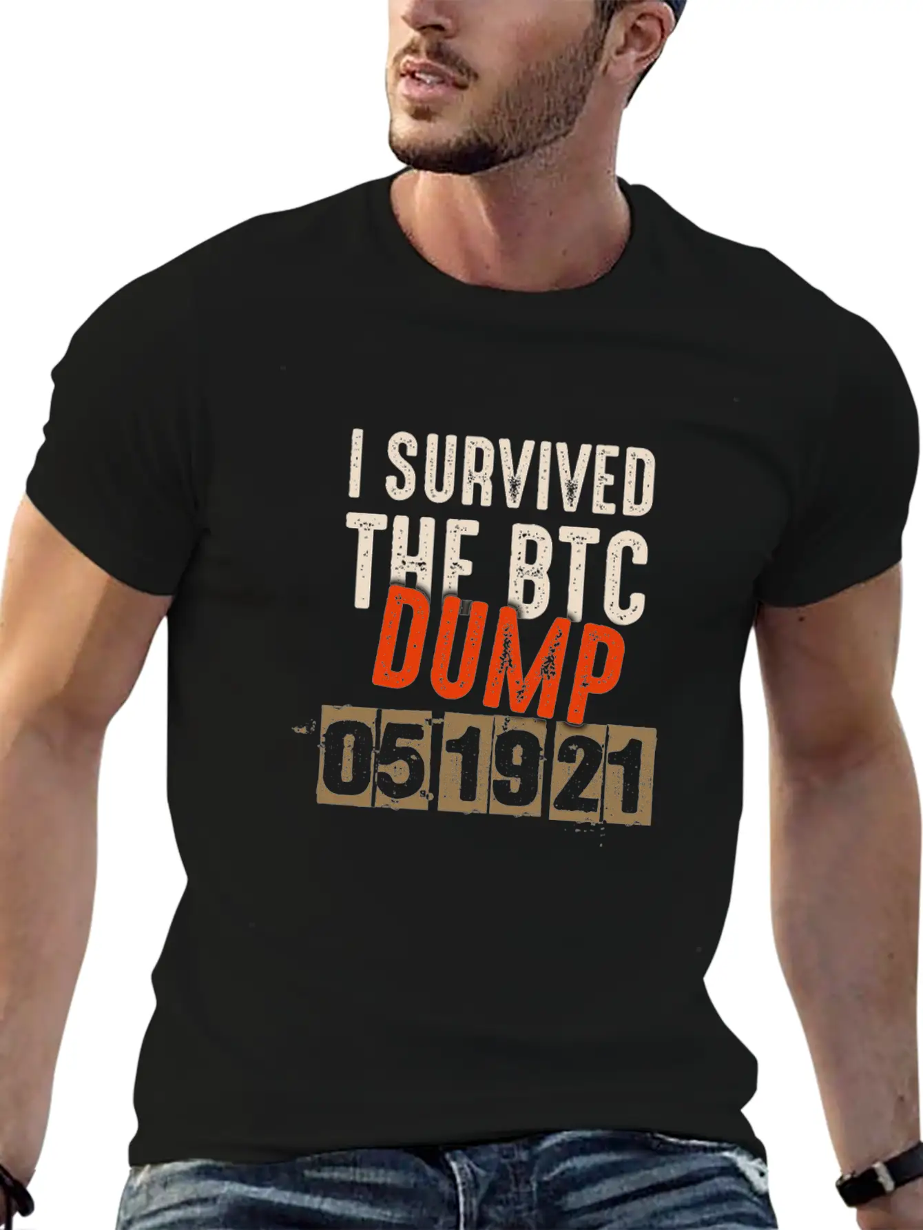 I Survived The 051921 BTC Dump - Cryptocurrency Stylish Everyday T-Shirt – Unisex Basic Cotton Tee