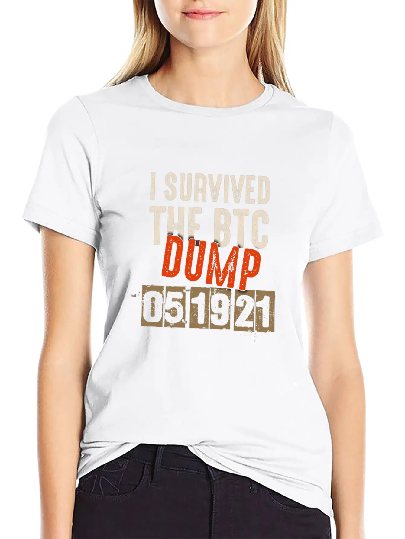 I Survived The 051921 BTC Dump - Cryptocurrency Stylish Everyday T-Shirt – Unisex Basic Cotton Tee