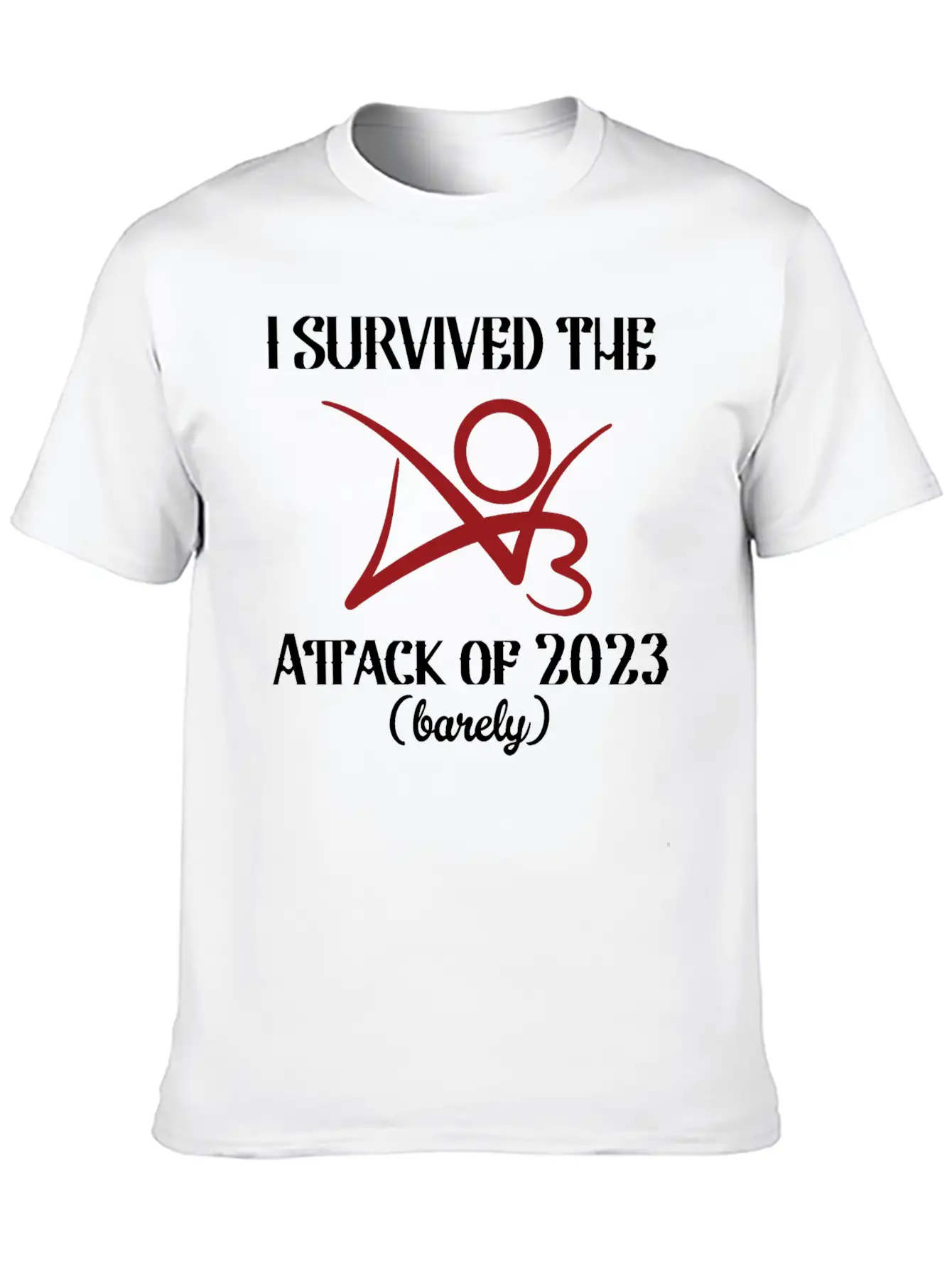 I Survived The AO3 Attack Of 2023 Barely Unisex Short Sleeve Soft Cotton T-Shirt – Casual Everyday Wear