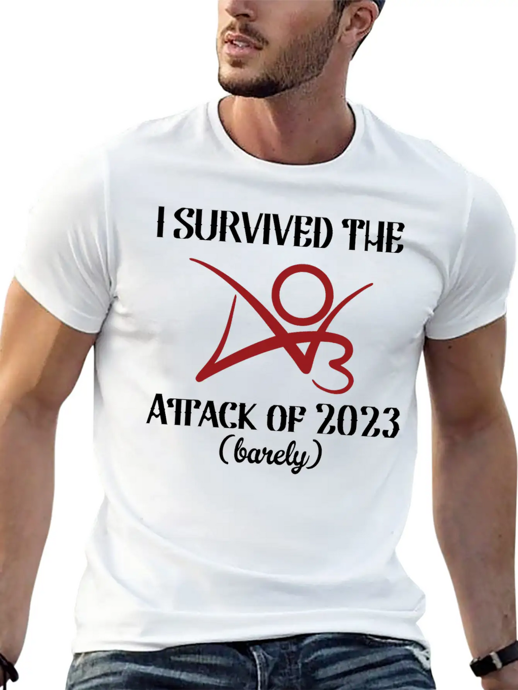 I Survived The AO3 Attack Of 2023 Barely Unisex Short Sleeve Soft Cotton T-Shirt – Casual Everyday Wear