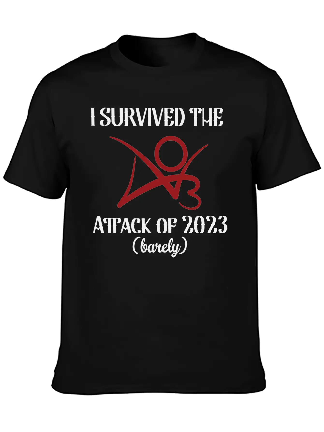 I Survived The AO3 Attack Of 2023 Barely Unisex Short Sleeve Soft Cotton T-Shirt – Casual Everyday Wear