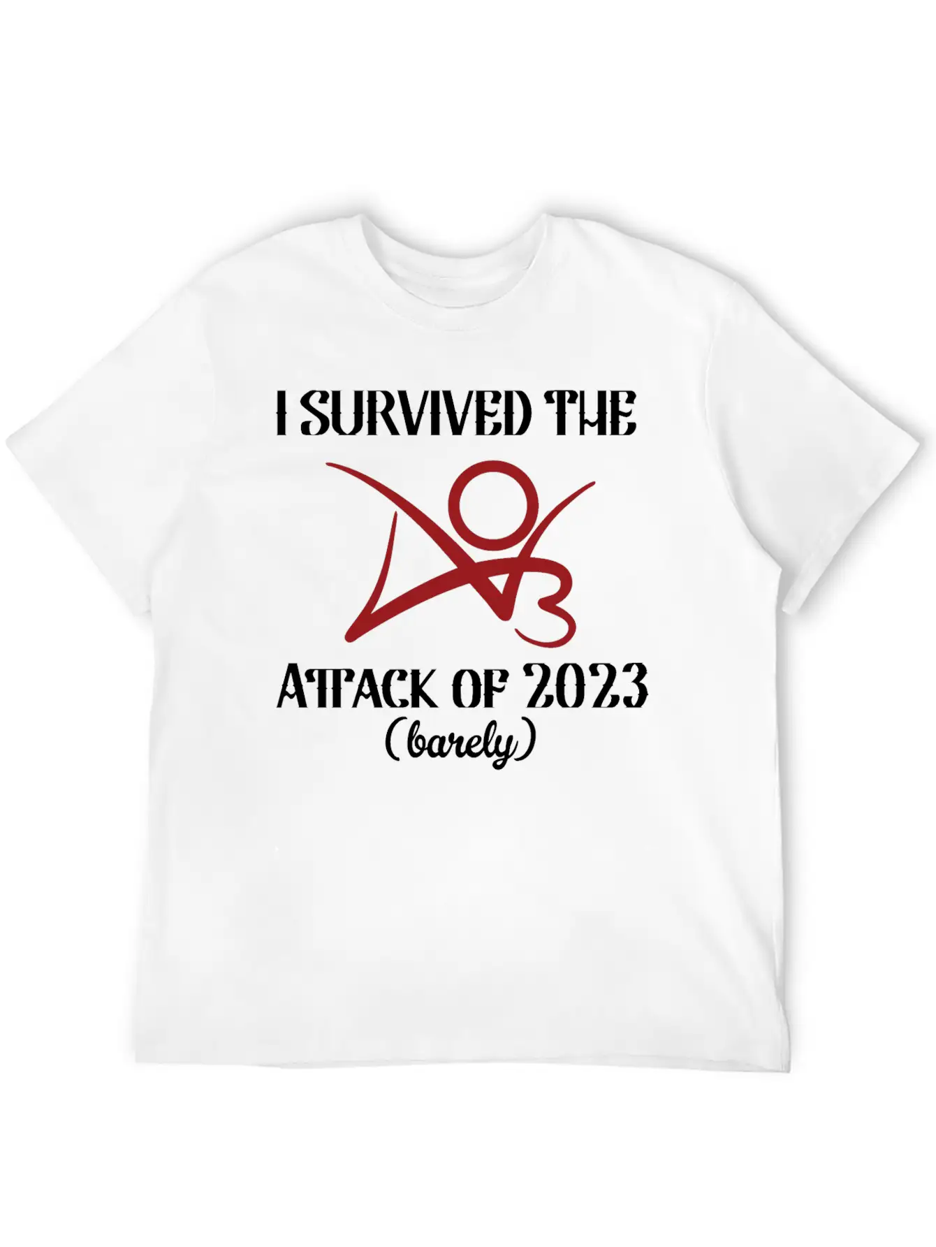 I Survived The AO3 Attack Of 2023 Barely Unisex Short Sleeve Soft Cotton T-Shirt – Casual Everyday Wear