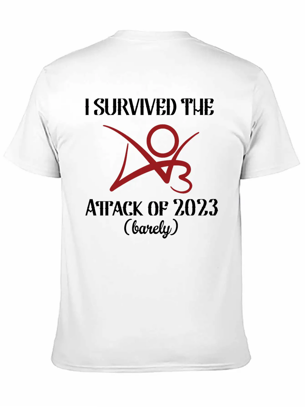 I Survived The AO3 Attack Of 2023 Barely Unisex Short Sleeve Soft Cotton T-Shirt – Casual Everyday Wear