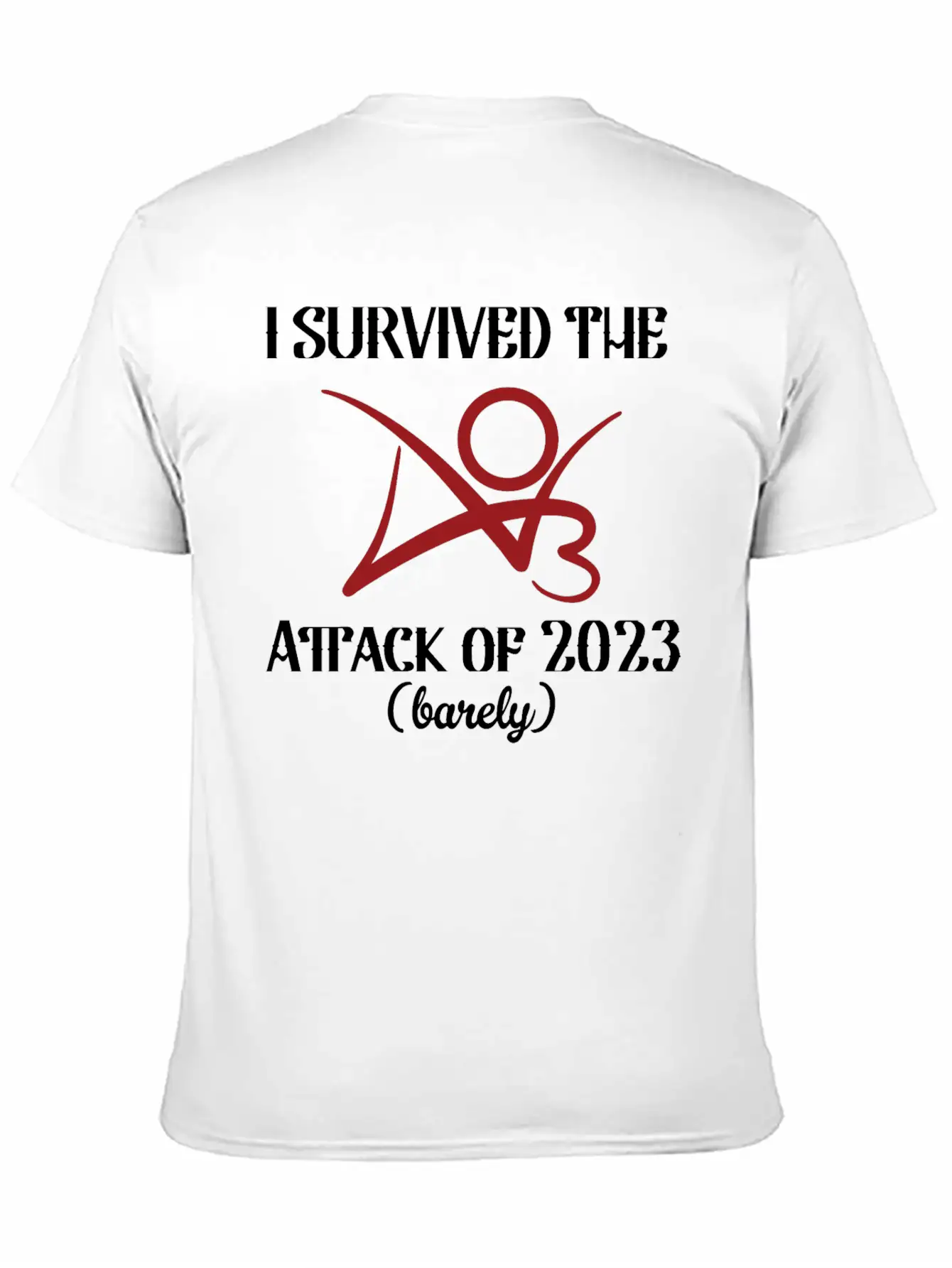 I Survived The AO3 Attack Of 2023 Barely Unisex Short Sleeve Soft Cotton T-Shirt – Casual Everyday Wear