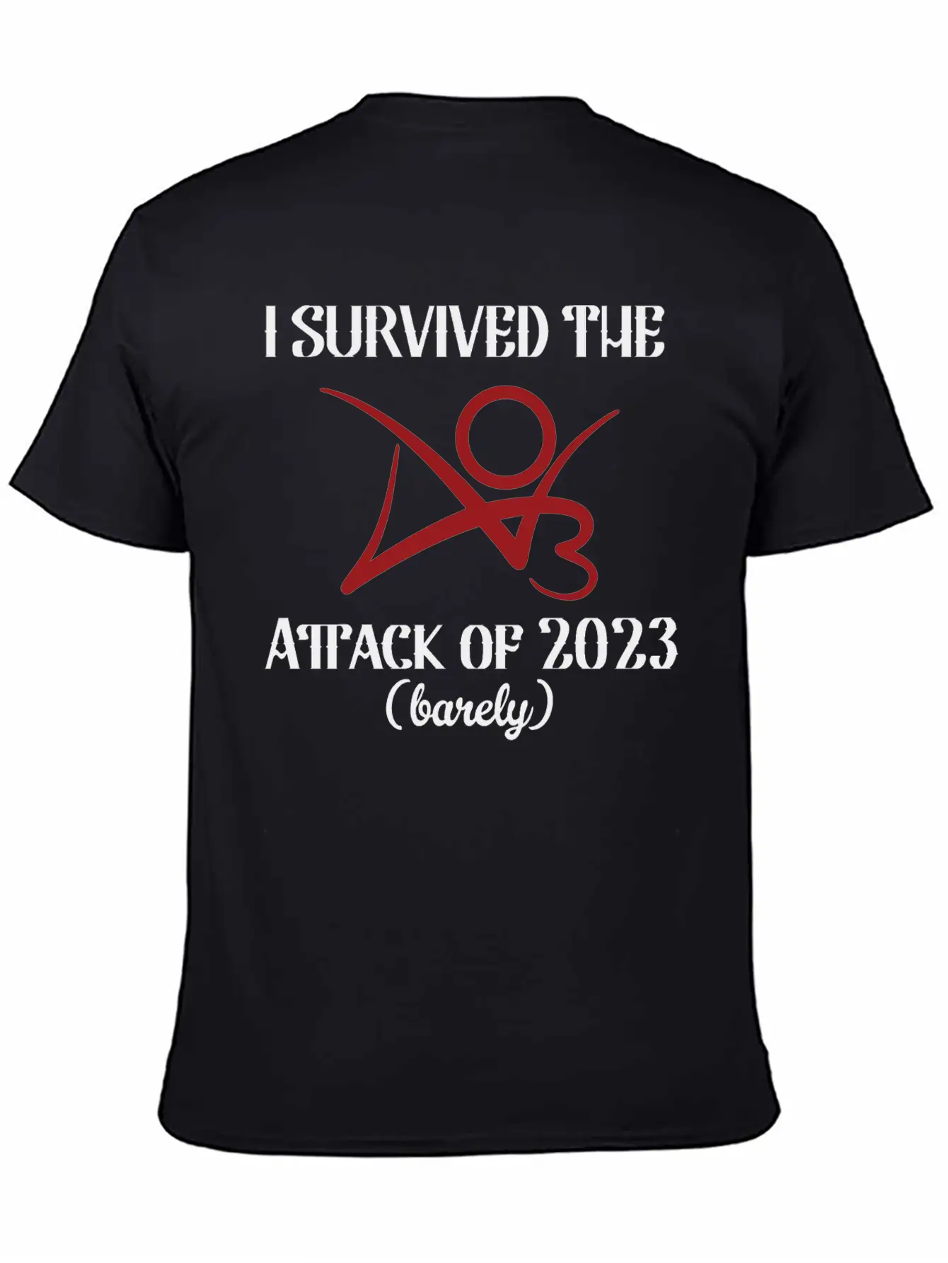 I Survived The AO3 Attack Of 2023 Barely Unisex Short Sleeve Soft Cotton T-Shirt – Casual Everyday Wear