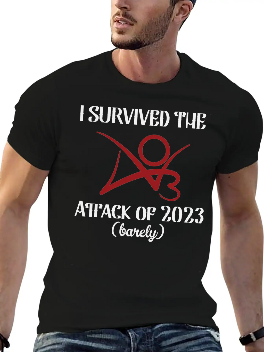 I Survived The AO3 Attack Of 2023 Barely Unisex Short Sleeve Soft Cotton T-Shirt – Casual Everyday Wear