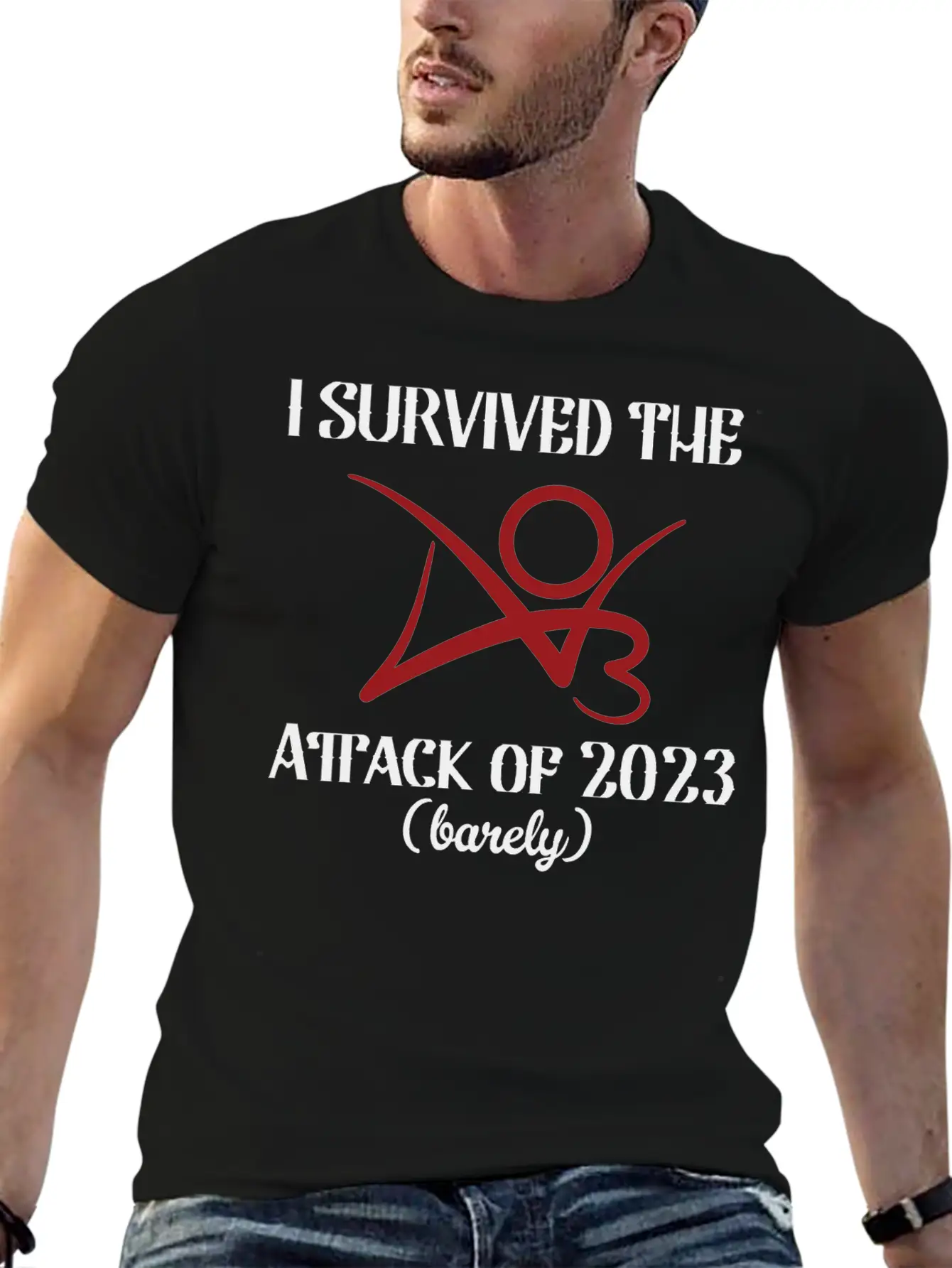I Survived The AO3 Attack Of 2023 Barely Unisex Short Sleeve Soft Cotton T-Shirt – Casual Everyday Wear