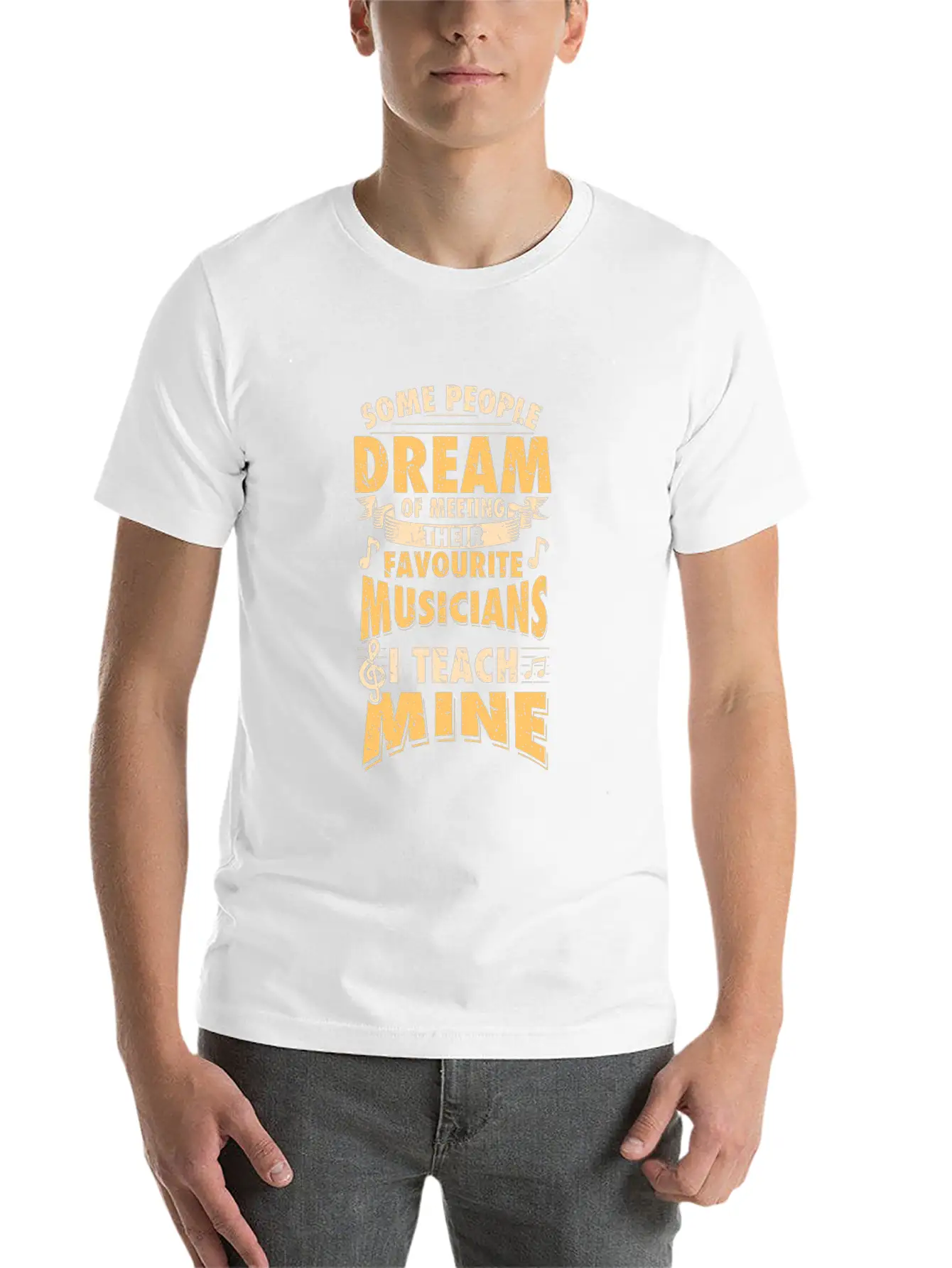 I Teach My Favourite Musicians - Teacher Design Breathable Soft Cotton T-Shirt – Timeless Casual Look