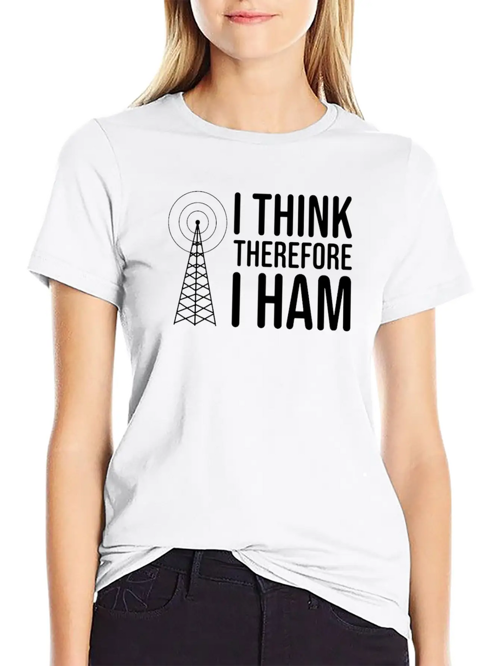 I Think Therefore I HAM Radio - Amateur Radio Breathable Soft Cotton T-Shirt – Timeless Casual Look