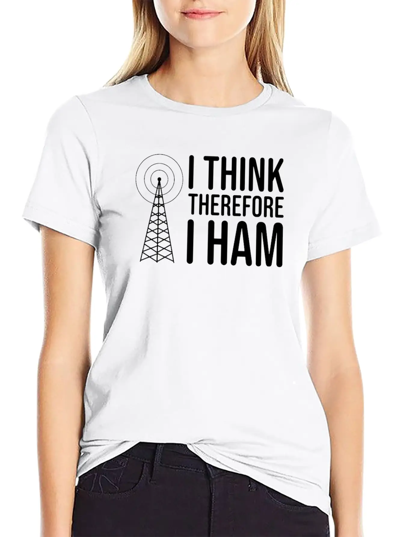 I Think Therefore I HAM Radio - Amateur Radio Breathable Soft Cotton T-Shirt – Timeless Casual Look