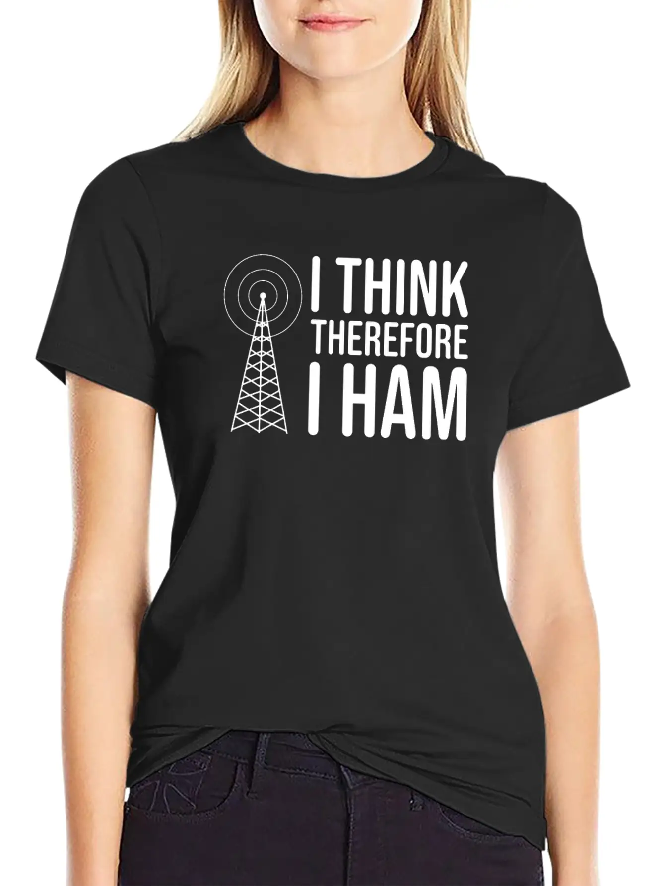 I Think Therefore I HAM Radio - Amateur Radio Breathable Soft Cotton T-Shirt – Timeless Casual Look