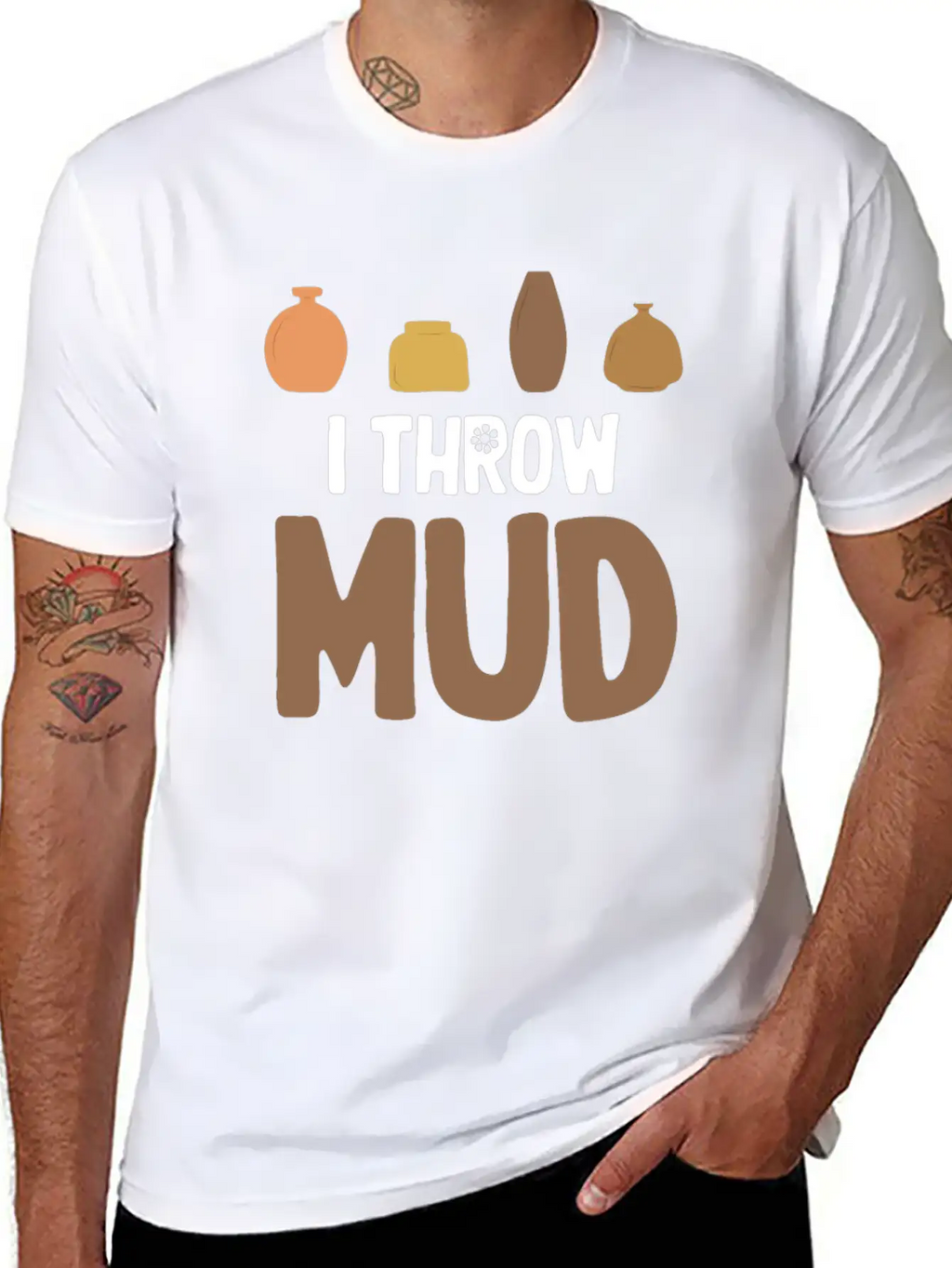 I Throw Mud Funny Pottery Crafty Wheel Molding Unisex Casual T-Shirt – Clean Design For Daily Comfort
