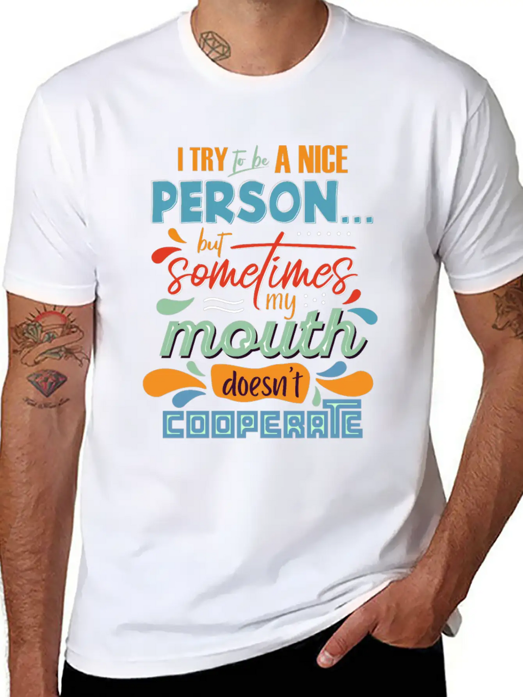 I Try To Be A Nice Person Unisex Casual T-Shirt – Clean Design For Daily Comfort