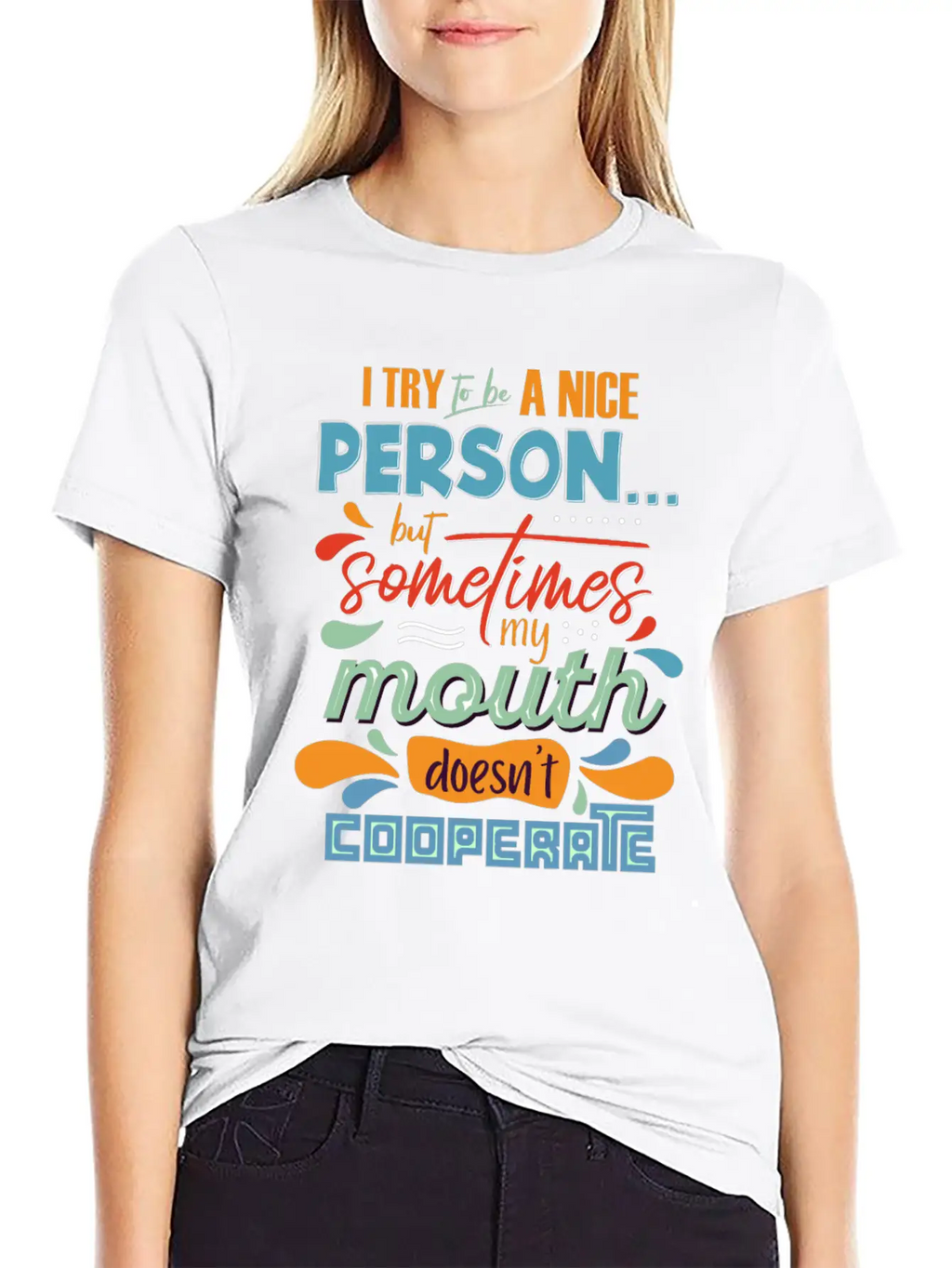 I Try To Be A Nice Person Unisex Casual T-Shirt – Clean Design For Daily Comfort