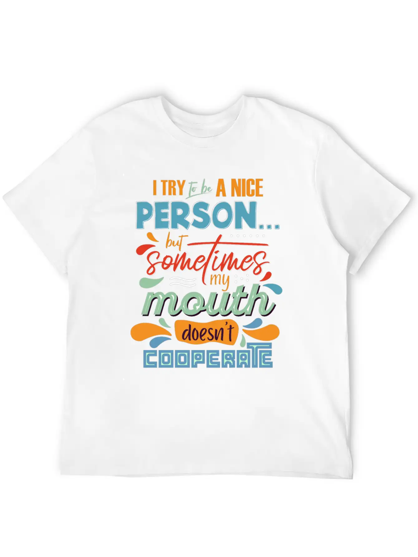 I Try To Be A Nice Person Unisex Casual T-Shirt – Clean Design For Daily Comfort