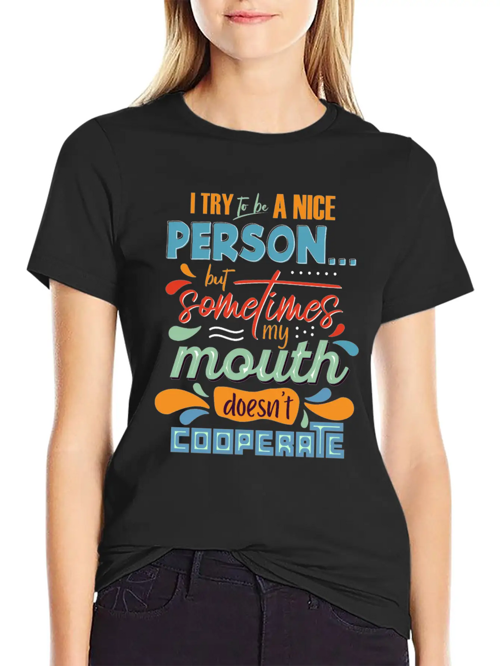 I Try To Be A Nice Person Unisex Casual T-Shirt – Clean Design For Daily Comfort