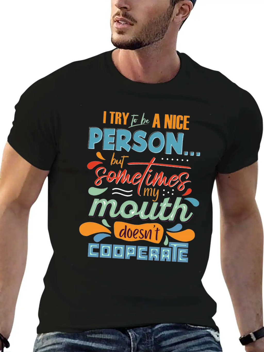 I Try To Be A Nice Person Unisex Casual T-Shirt – Clean Design For Daily Comfort