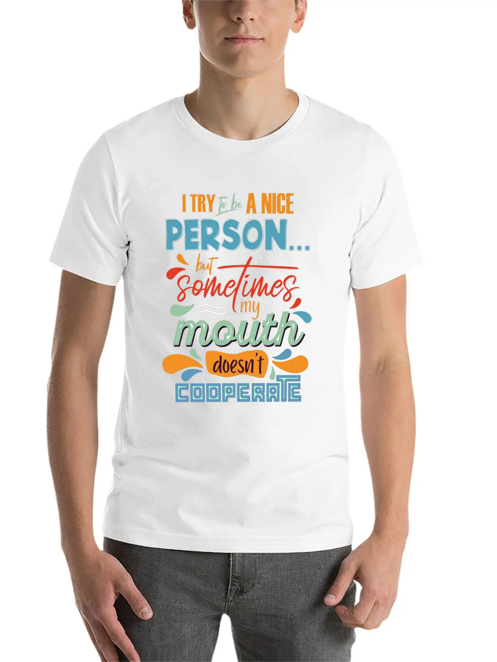 I Try To Be A Nice Person Unisex Casual T-Shirt – Clean Design For Daily Comfort