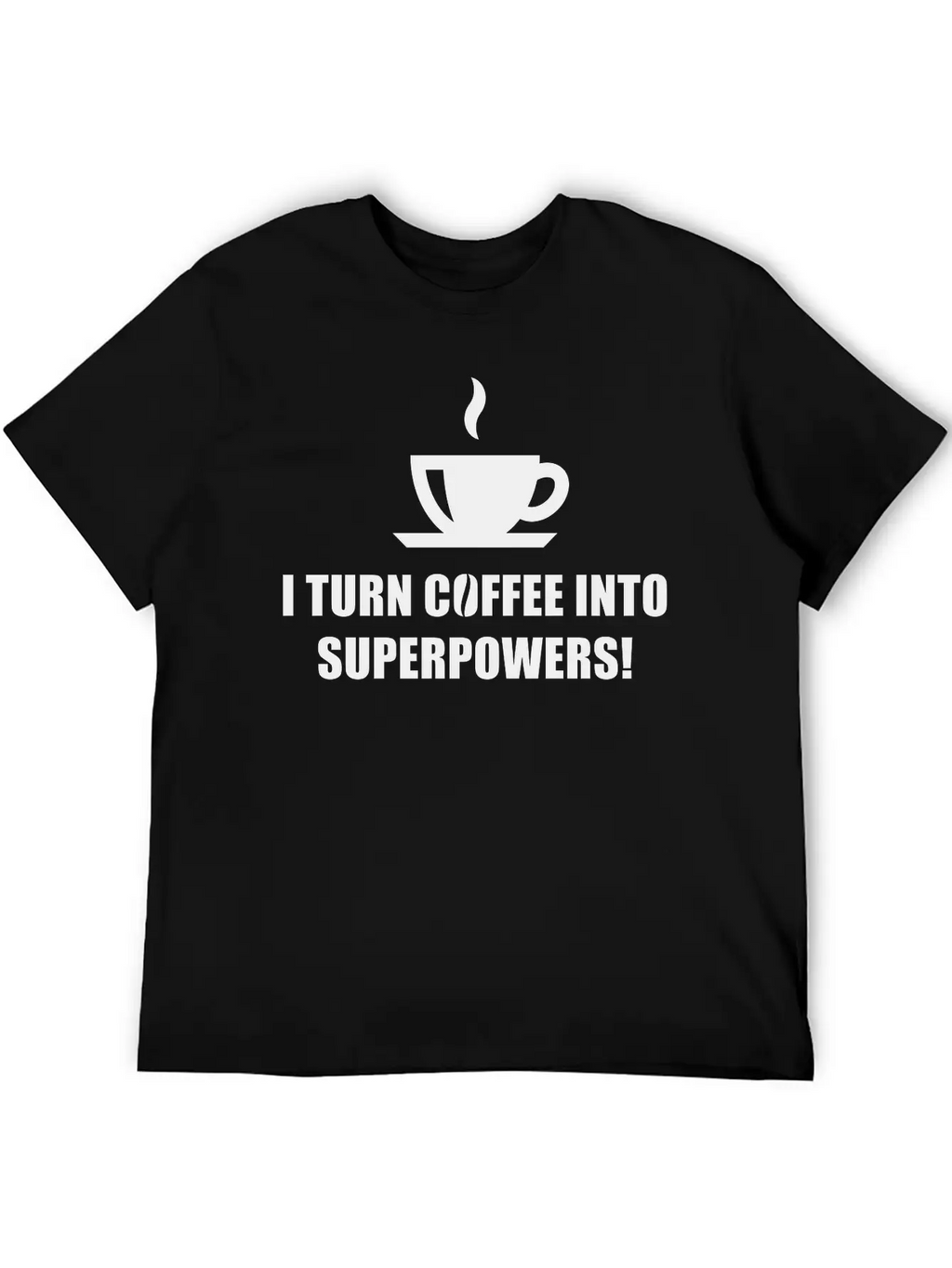 I Turn Coffee Into Superpowers! (Drinking Coffee) Classic Fit Graphic Tee For Daily Comfort – Unisex Cotton Shirt