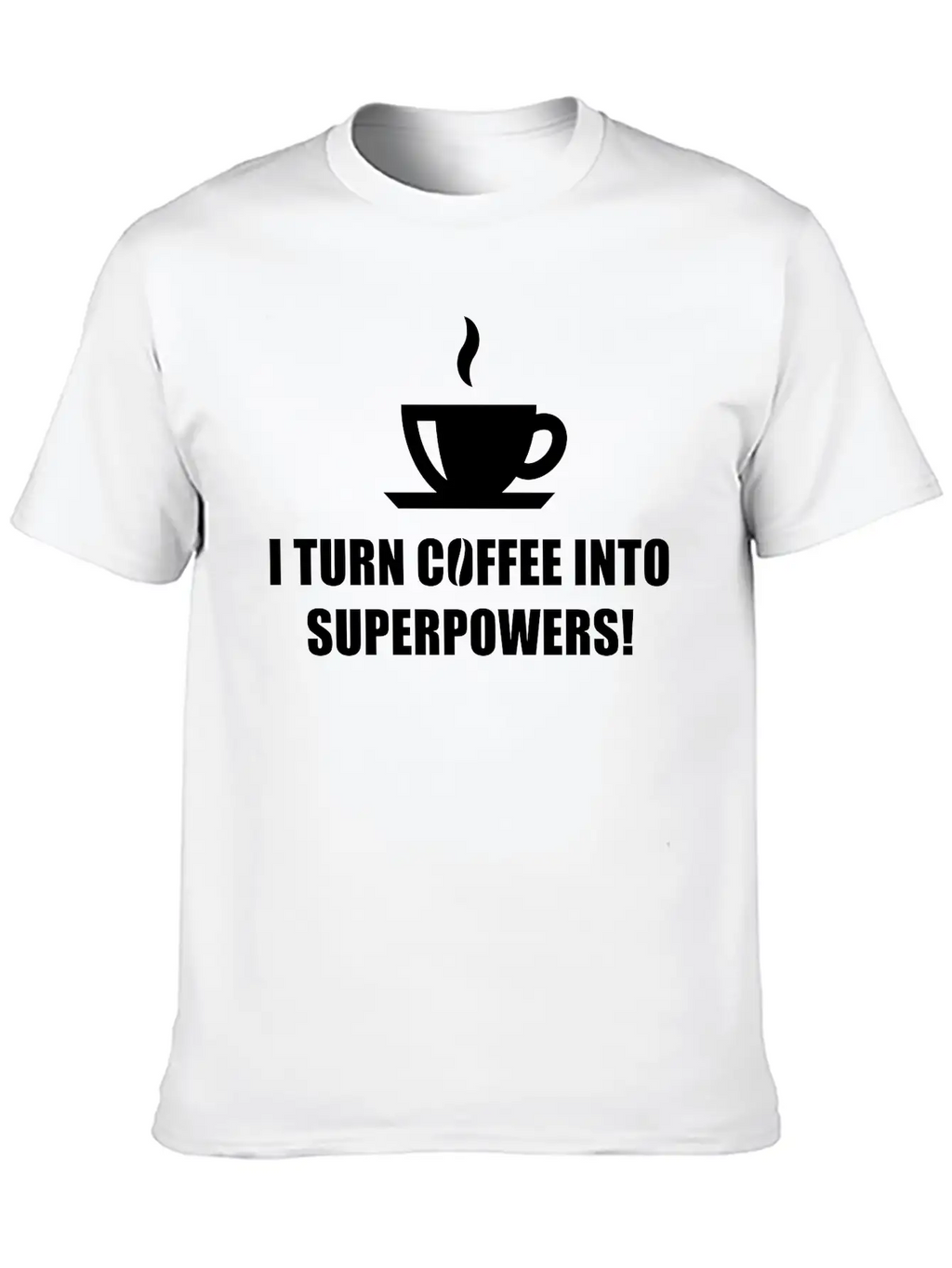 I Turn Coffee Into Superpowers! (Drinking Coffee) Classic Fit Graphic Tee For Daily Comfort – Unisex Cotton Shirt