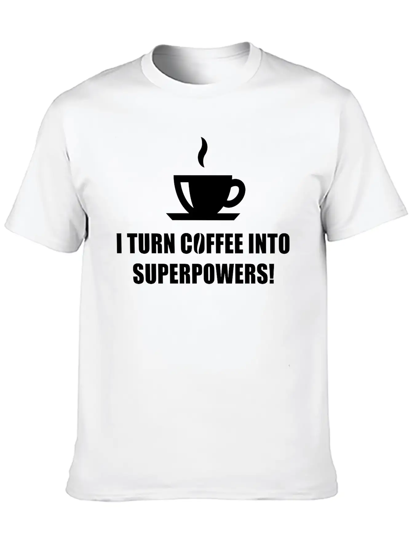 I Turn Coffee Into Superpowers! (Drinking Coffee) Classic Fit Graphic Tee For Daily Comfort – Unisex Cotton Shirt