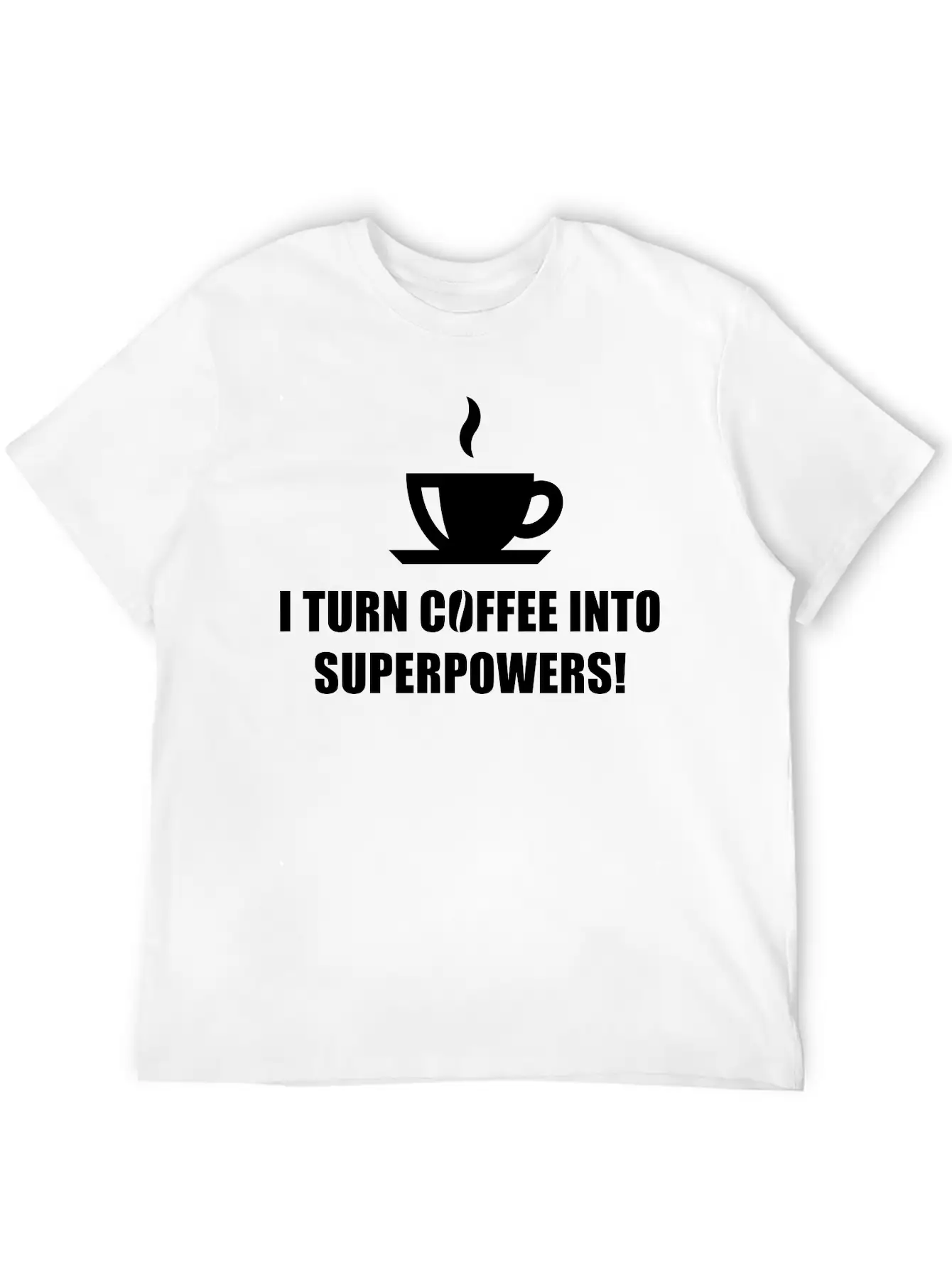I Turn Coffee Into Superpowers! (Drinking Coffee) Classic Fit Graphic Tee For Daily Comfort – Unisex Cotton Shirt