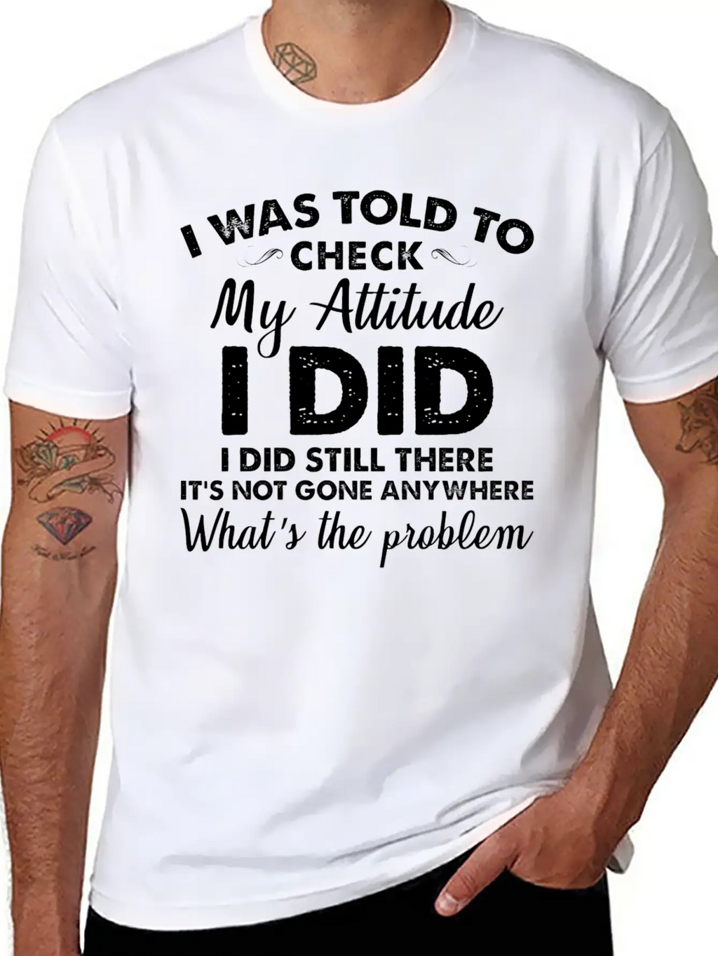 I Was Told To Check My Attitude I Did Unisex Casual T-Shirt – Clean Design For Daily Comfort