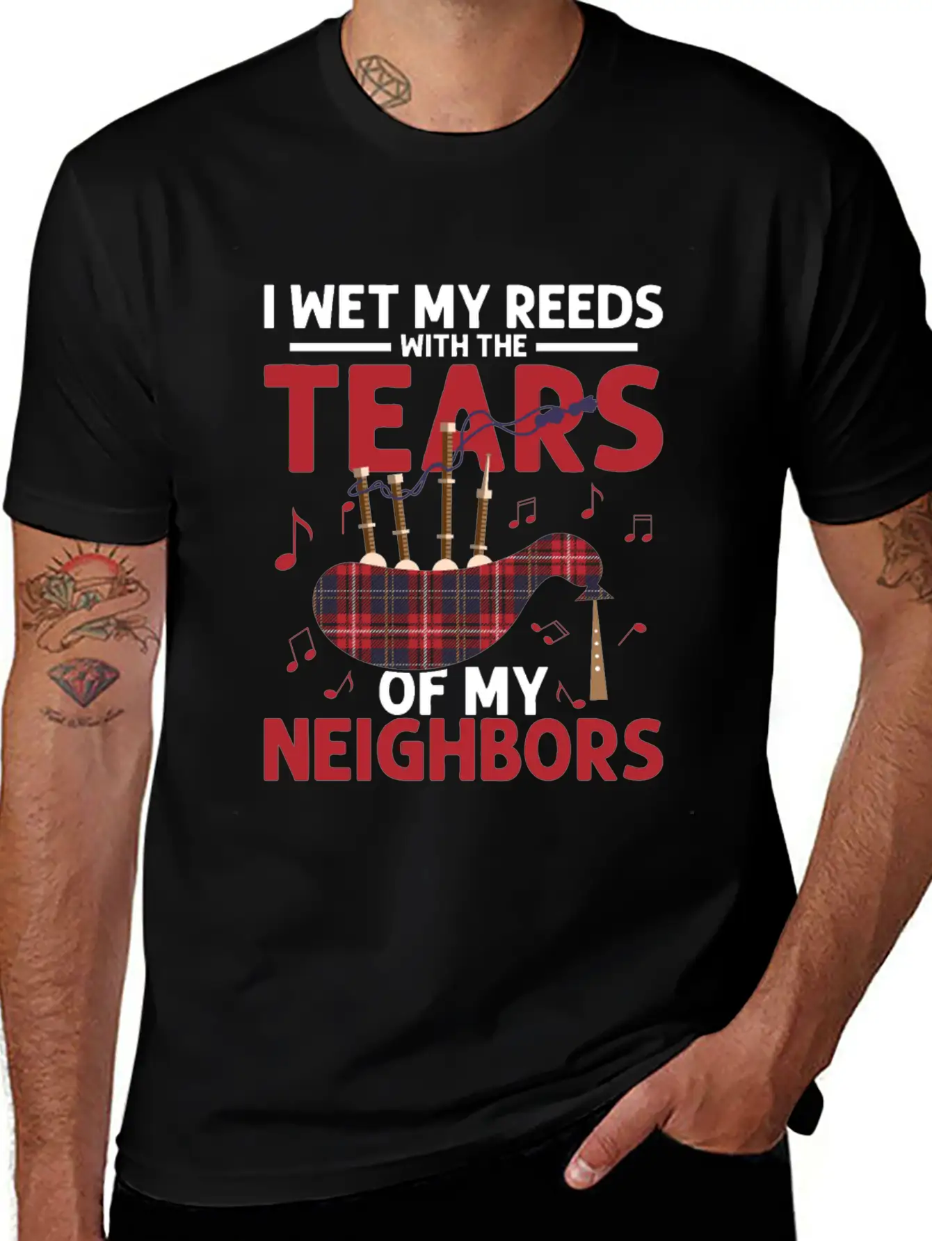 I Wet My Reeds With The Tears Of My Neighbors Bagp Essential Cotton Tee For Daily Outfits – Unisex Style