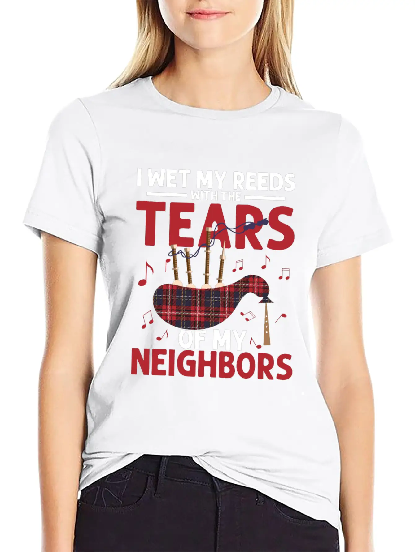 I Wet My Reeds With The Tears Of My Neighbors Bagp Essential Cotton Tee For Daily Outfits – Unisex Style
