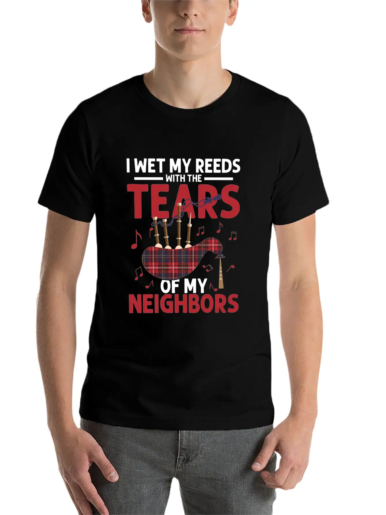 I Wet My Reeds With The Tears Of My Neighbors Bagp Essential Cotton Tee For Daily Outfits – Unisex Style