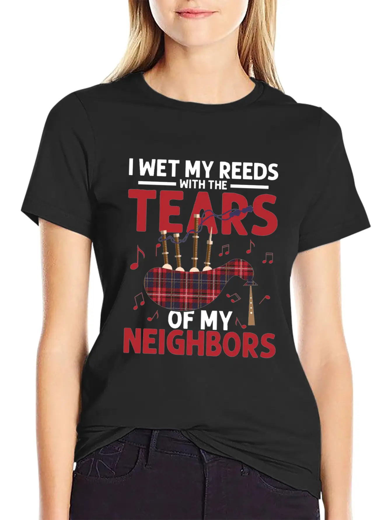 I Wet My Reeds With The Tears Of My Neighbors Bagp Essential Cotton Tee For Daily Outfits – Unisex Style
