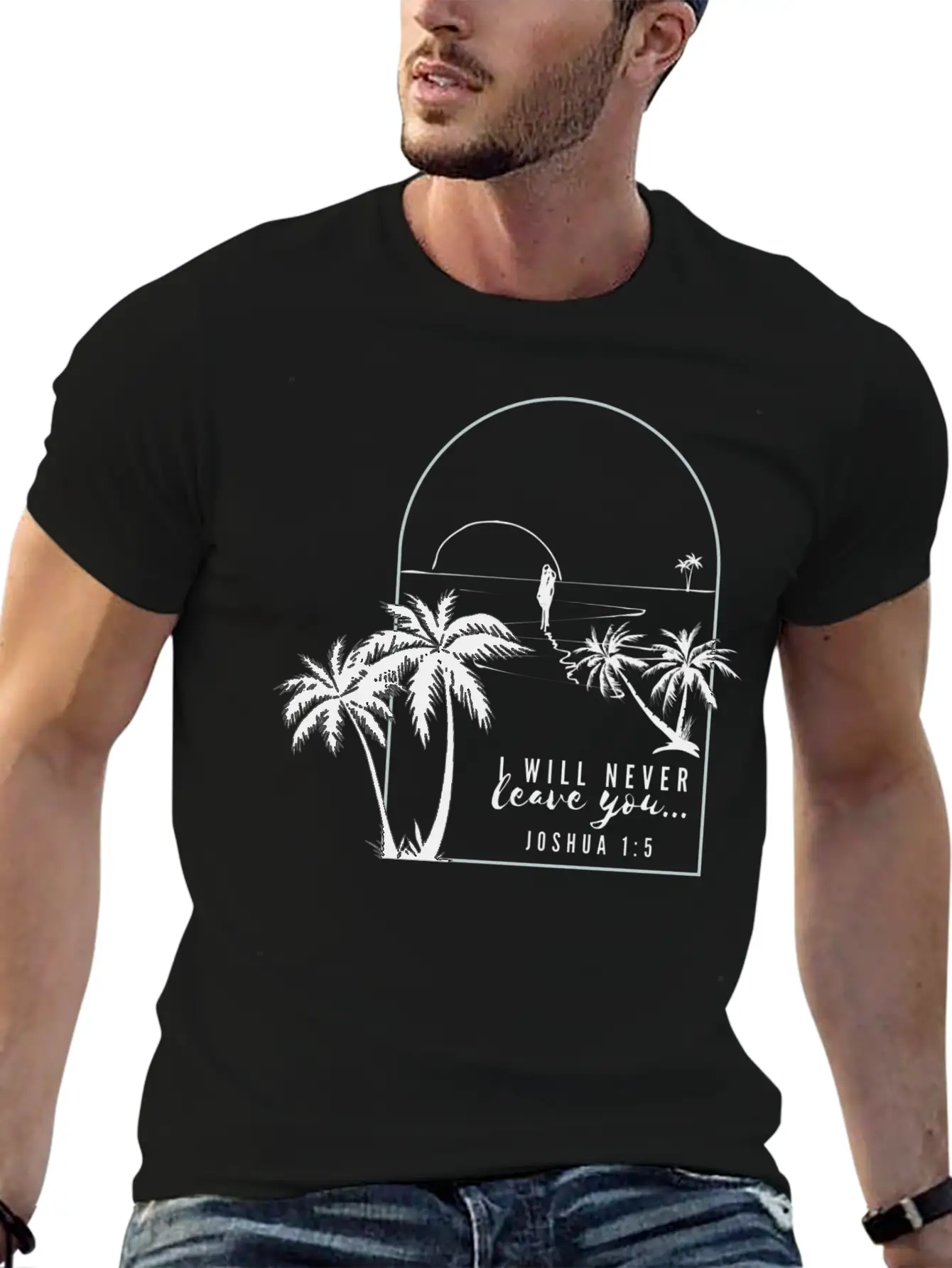 I Will Never Leave You - Tropical Oasis Unisex Casual T-Shirt – Clean Design For Daily Comfort