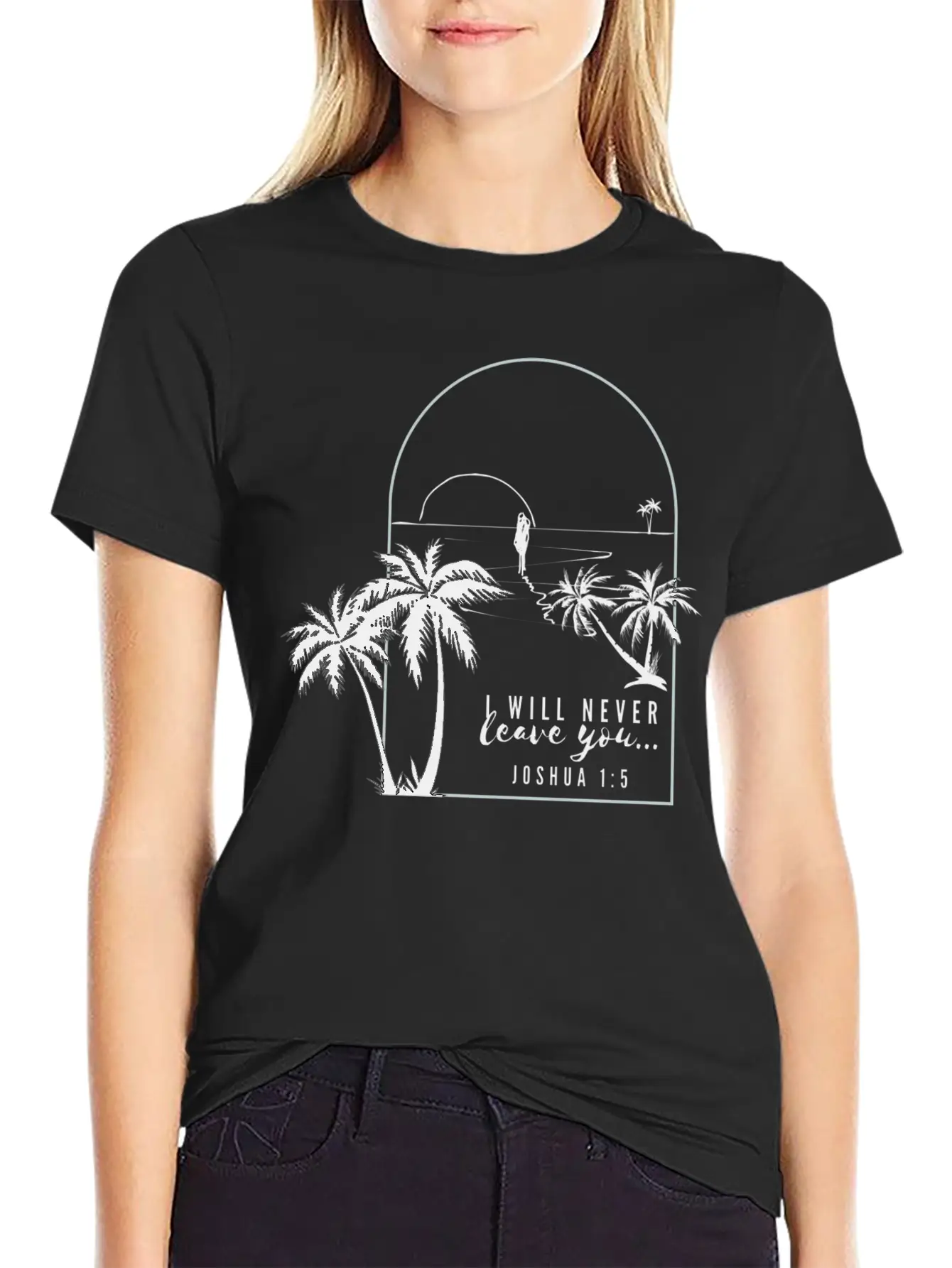 I Will Never Leave You - Tropical Oasis Unisex Casual T-Shirt – Clean Design For Daily Comfort