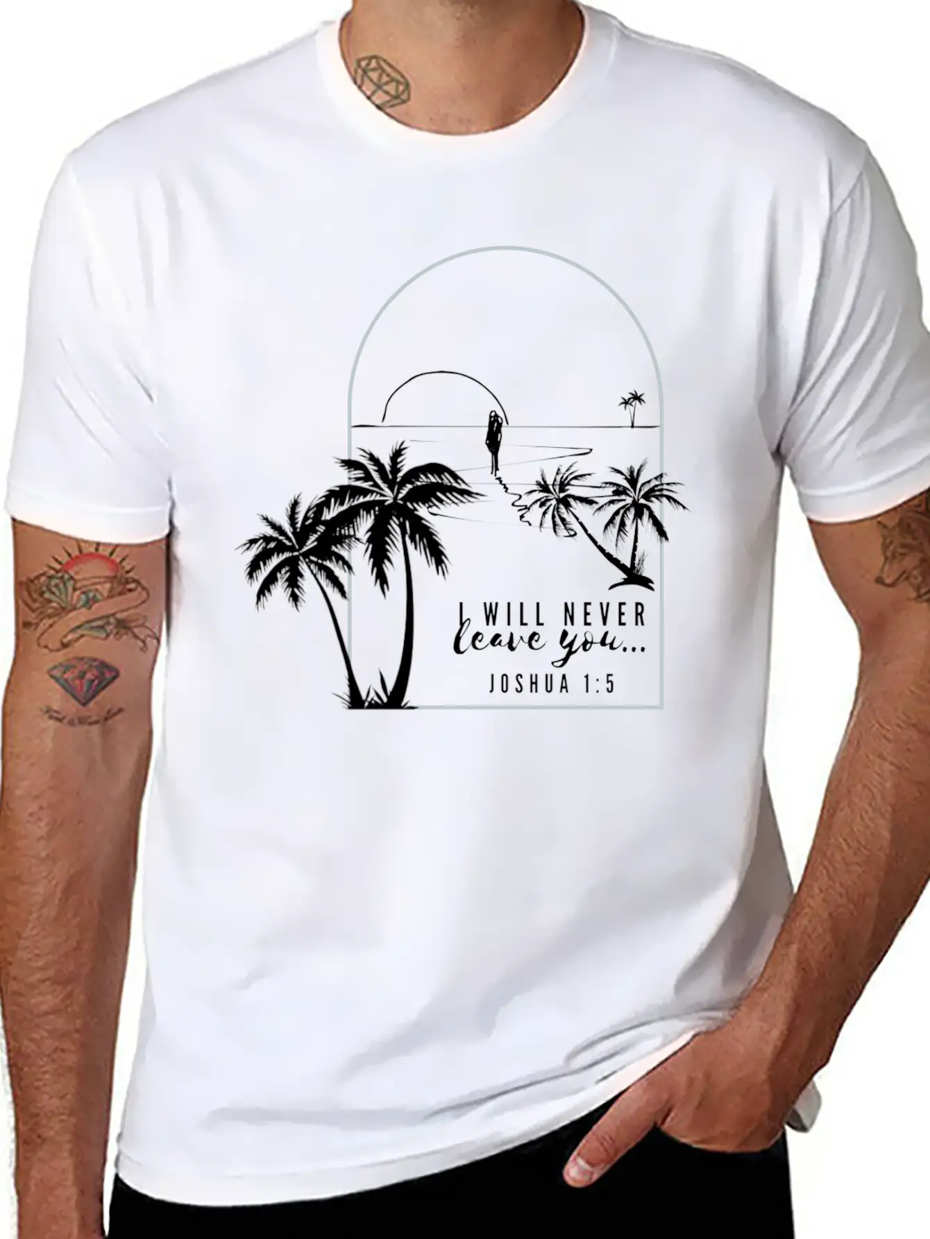 I Will Never Leave You - Tropical Oasis Unisex Casual T-Shirt – Clean Design For Daily Comfort