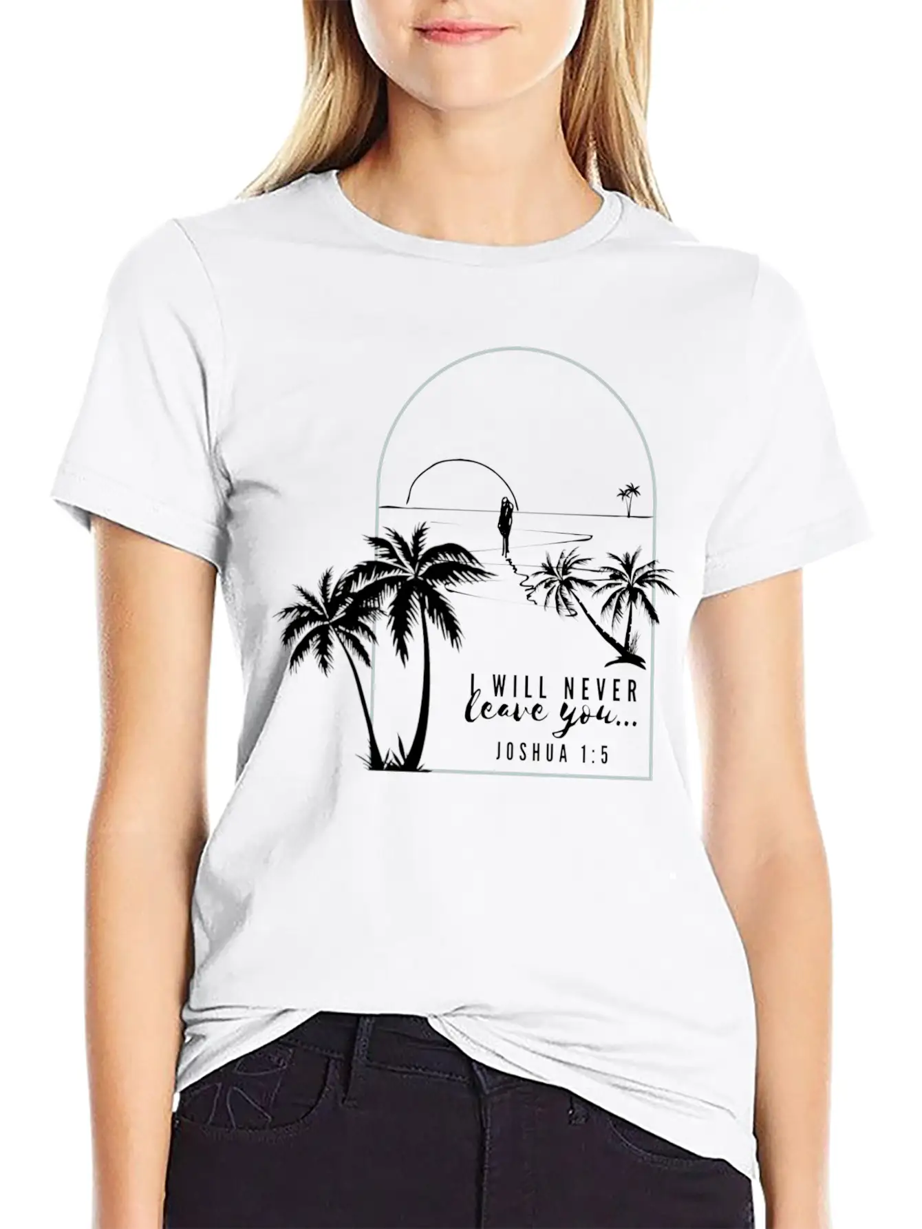 I Will Never Leave You - Tropical Oasis Unisex Casual T-Shirt – Clean Design For Daily Comfort