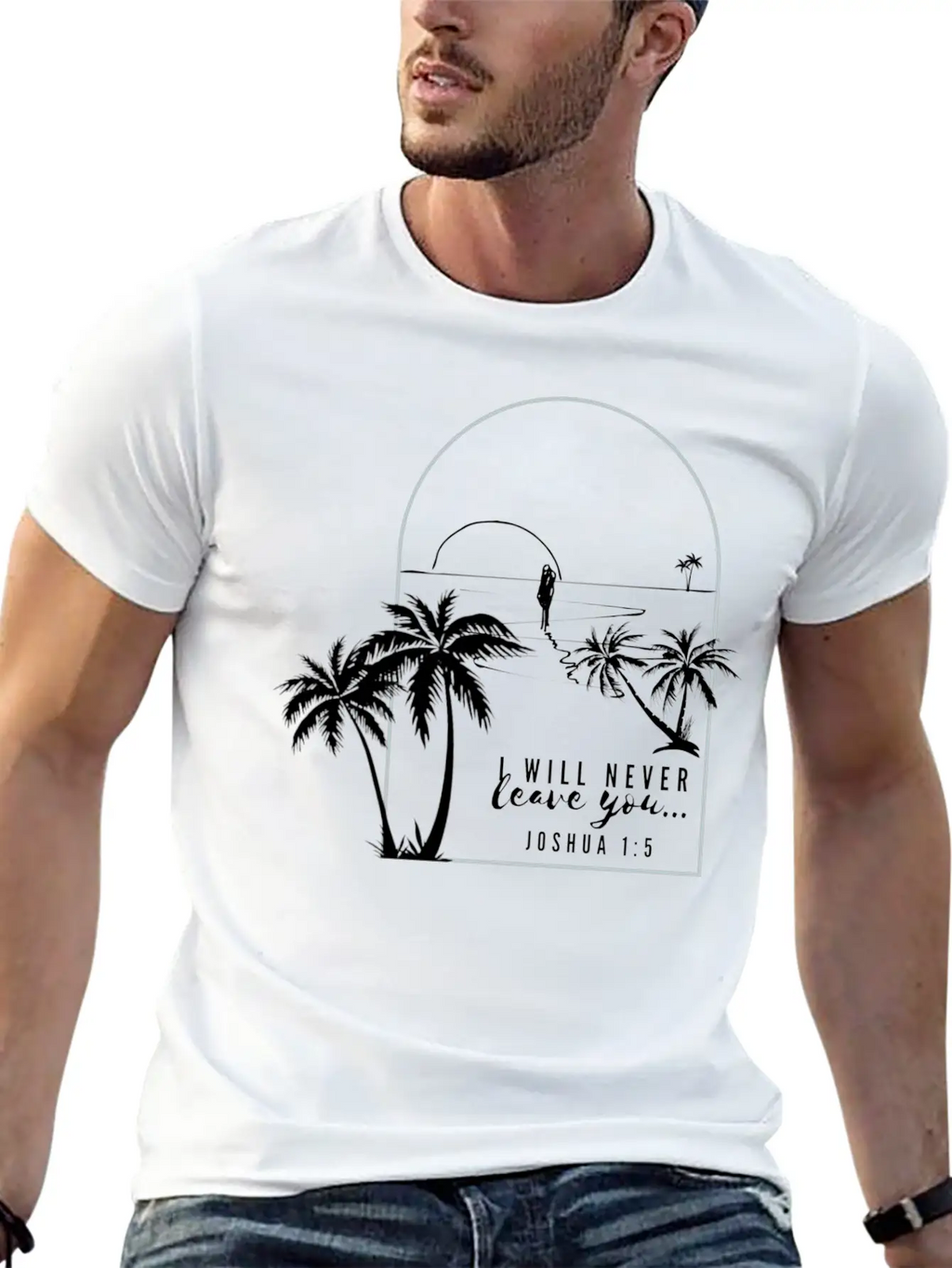 I Will Never Leave You - Tropical Oasis Unisex Casual T-Shirt – Clean Design For Daily Comfort