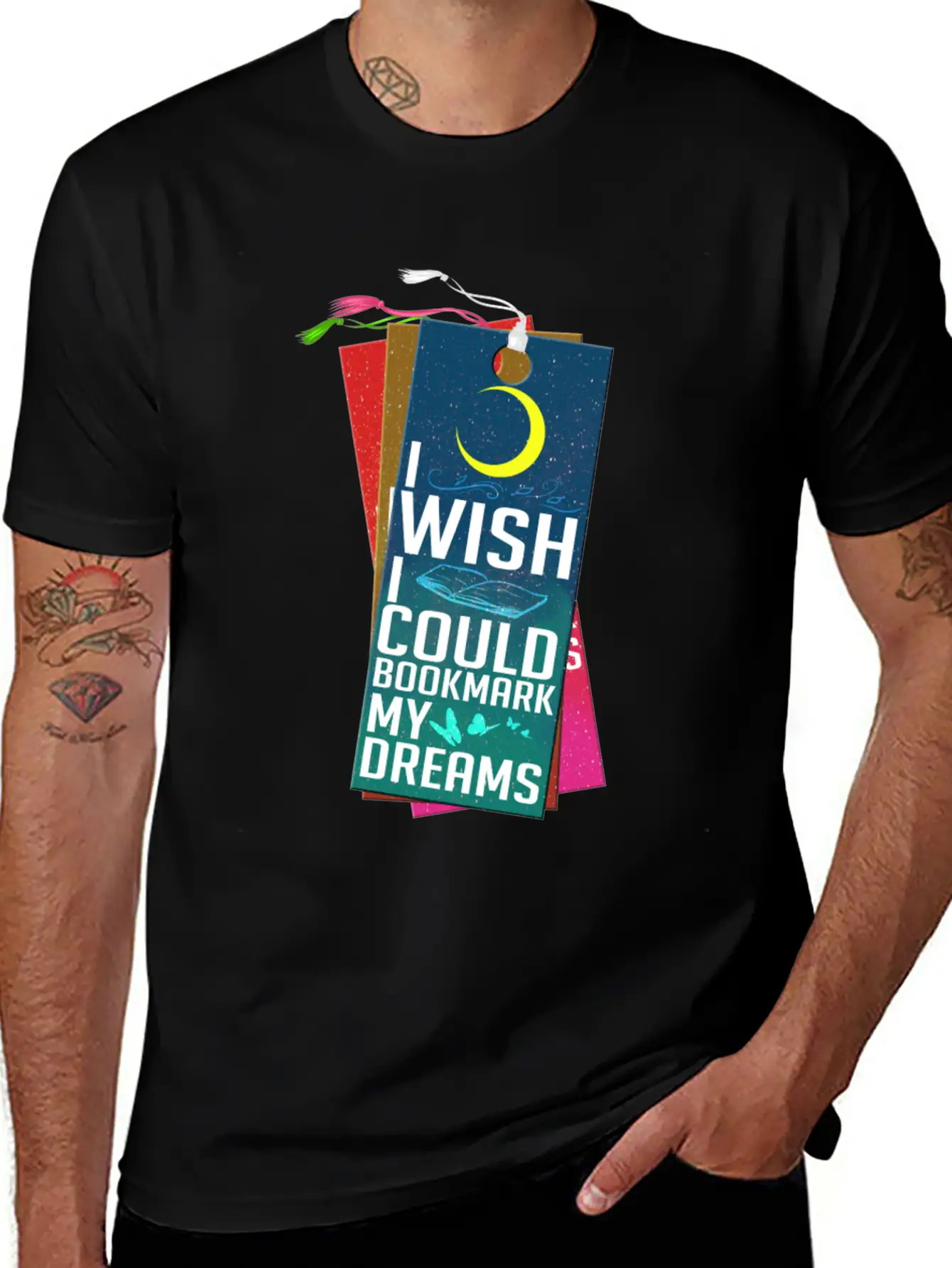 I Wish I Could Bookmark My Dreams Stylish Everyday T-Shirt – Unisex Basic Cotton Tee