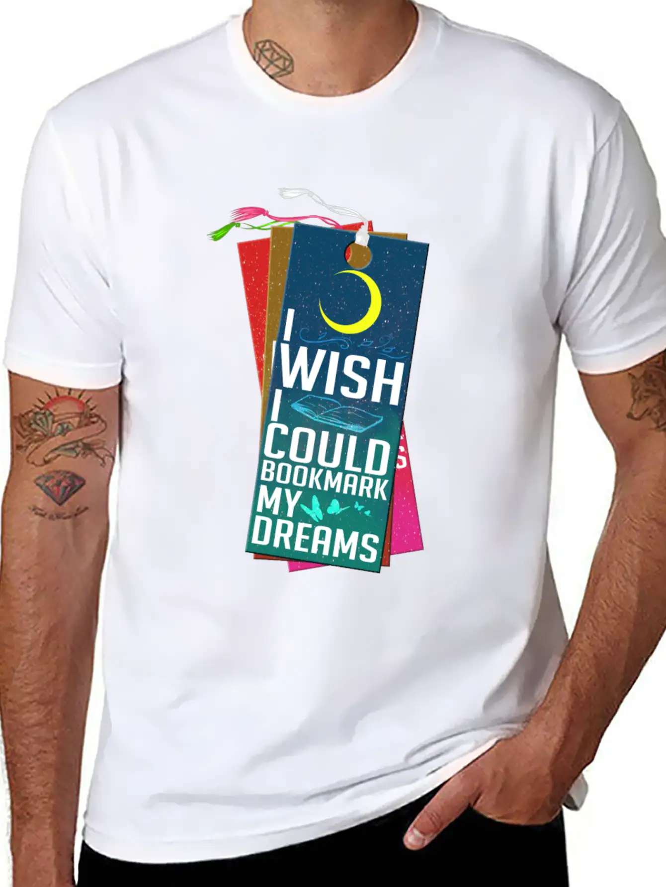 I Wish I Could Bookmark My Dreams Stylish Everyday T-Shirt – Unisex Basic Cotton Tee