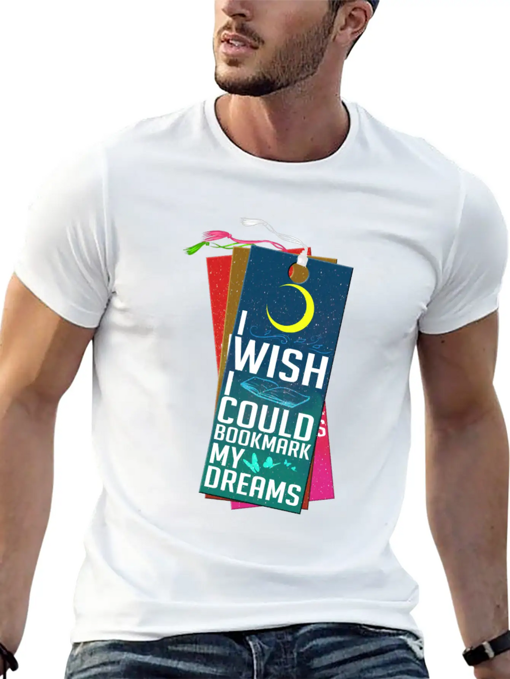 I Wish I Could Bookmark My Dreams Stylish Everyday T-Shirt – Unisex Basic Cotton Tee