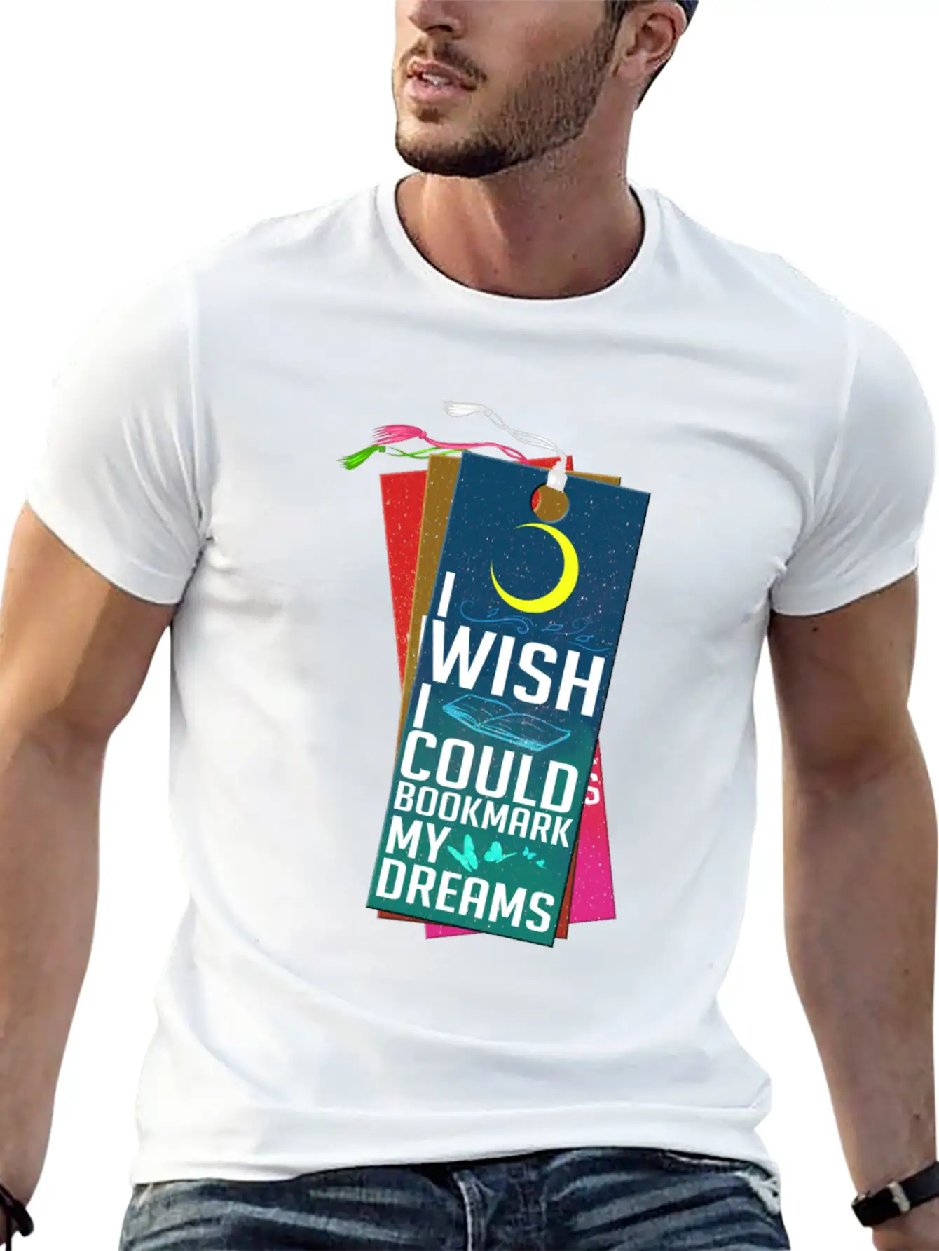 I Wish I Could Bookmark My Dreams Stylish Everyday T-Shirt – Unisex Basic Cotton Tee