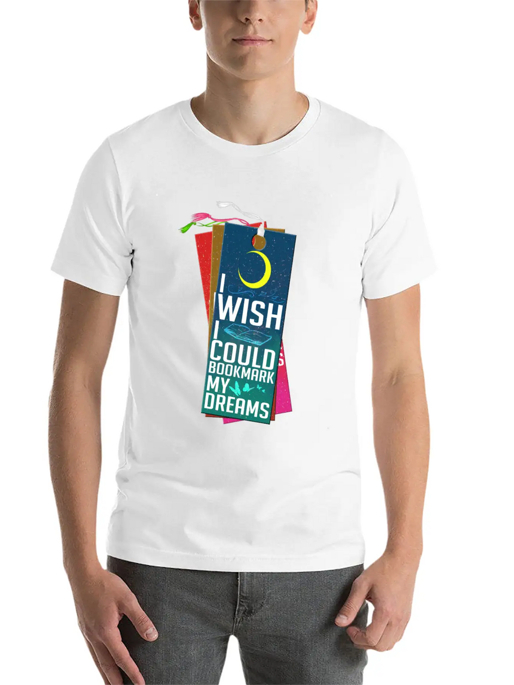 I Wish I Could Bookmark My Dreams Stylish Everyday T-Shirt – Unisex Basic Cotton Tee