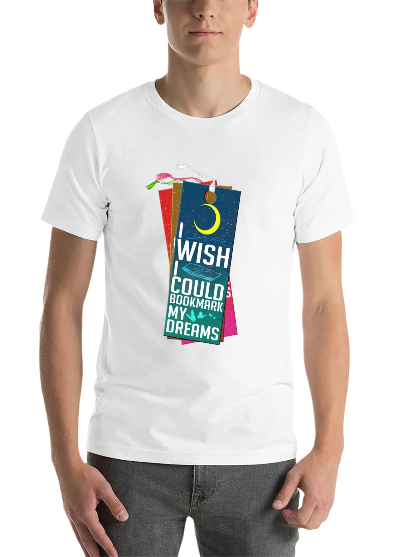 I Wish I Could Bookmark My Dreams Stylish Everyday T-Shirt – Unisex Basic Cotton Tee