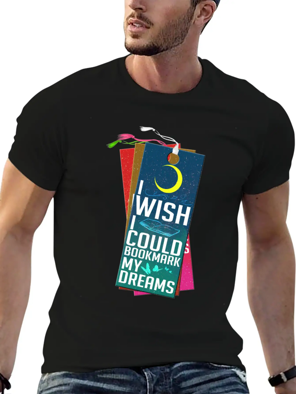 I Wish I Could Bookmark My Dreams Stylish Everyday T-Shirt – Unisex Basic Cotton Tee