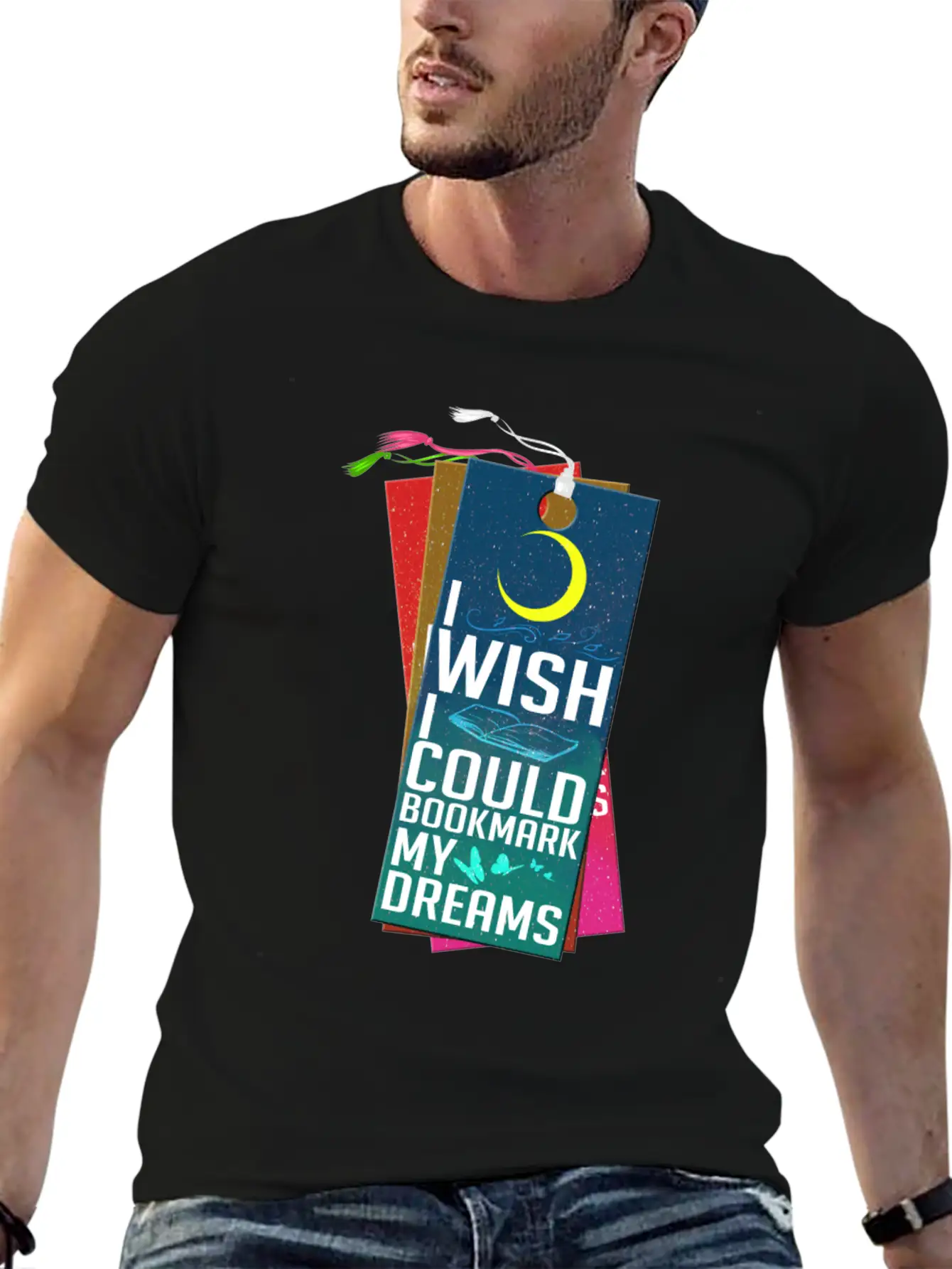 I Wish I Could Bookmark My Dreams Stylish Everyday T-Shirt – Unisex Basic Cotton Tee