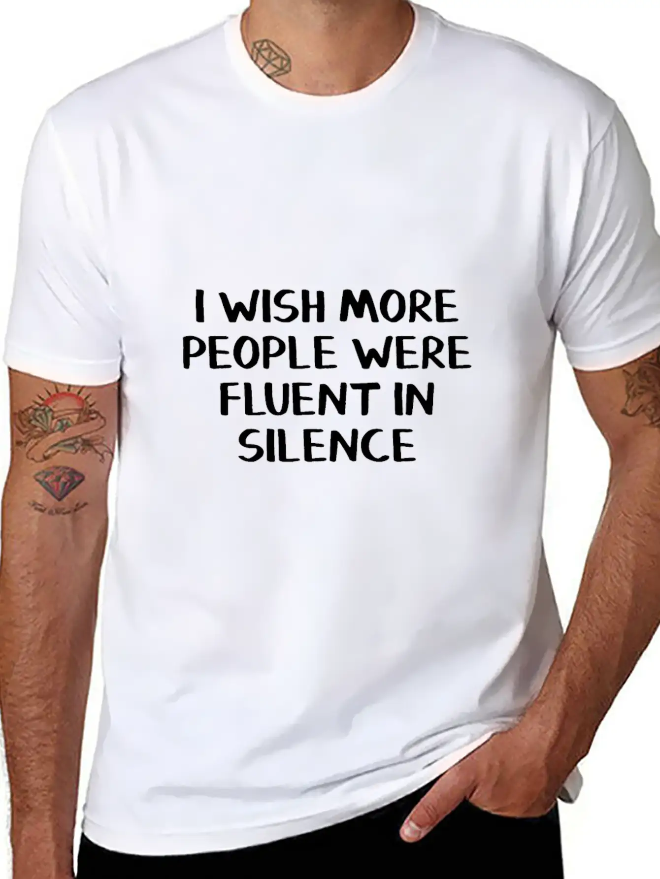 I Wish More People Were Fluent In Silence Stylish Everyday T-Shirt – Unisex Basic Cotton Tee