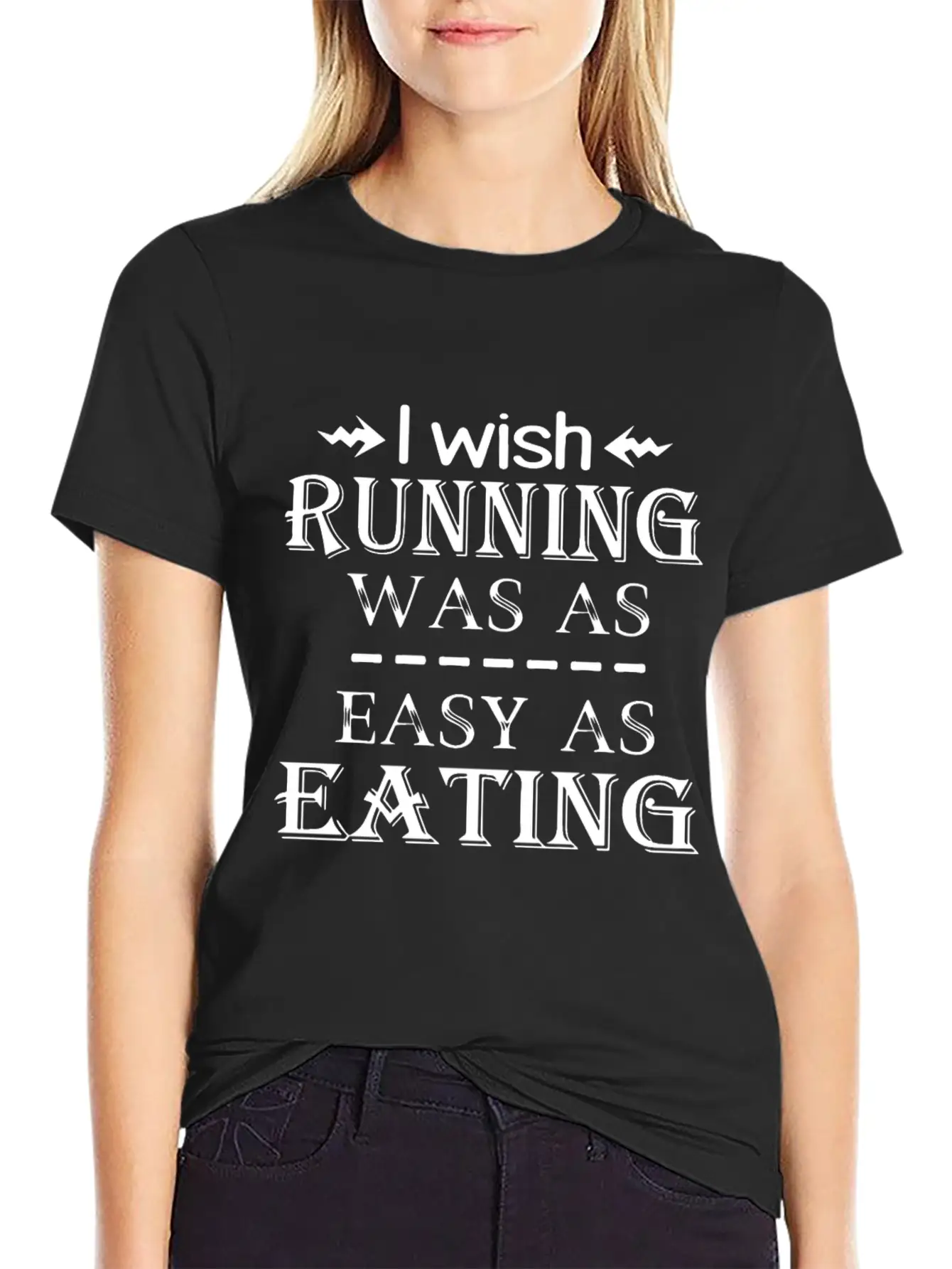 I Wish Running Was A Easy As Eating Run Unisex Casual T-Shirt – Clean Design For Daily Comfort