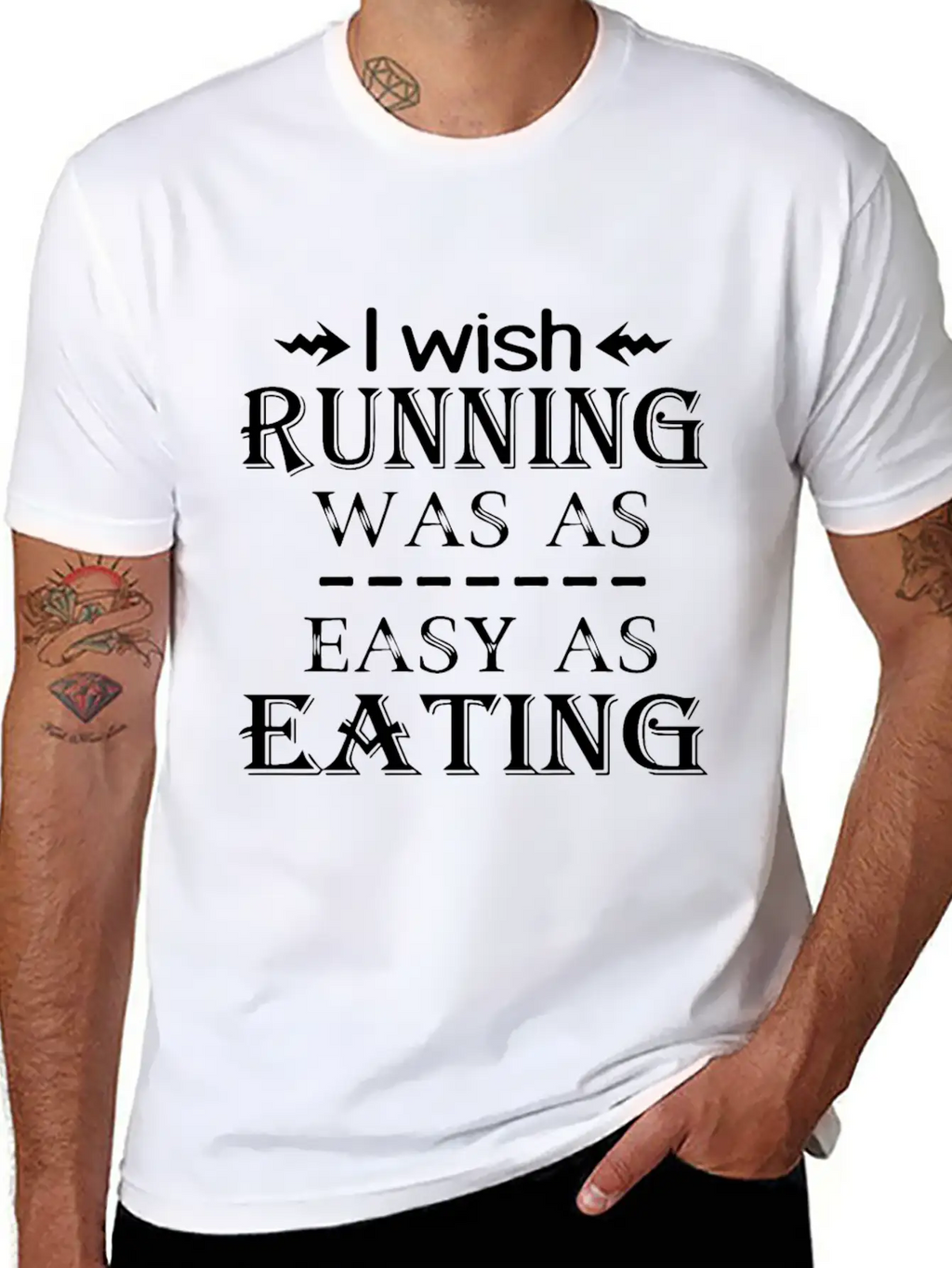 I Wish Running Was A Easy As Eating Run Unisex Casual T-Shirt – Clean Design For Daily Comfort